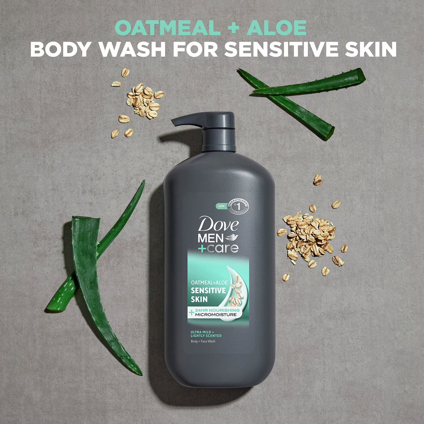 Dove Men+Care Sensitive Skin Body & Face Wash, 30 fl. oz., 2 pk.