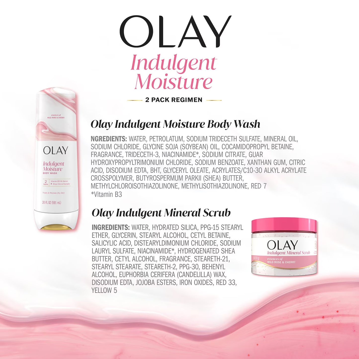 Olay Indulgent Moisture Scrub + Bodywash Duo Pack