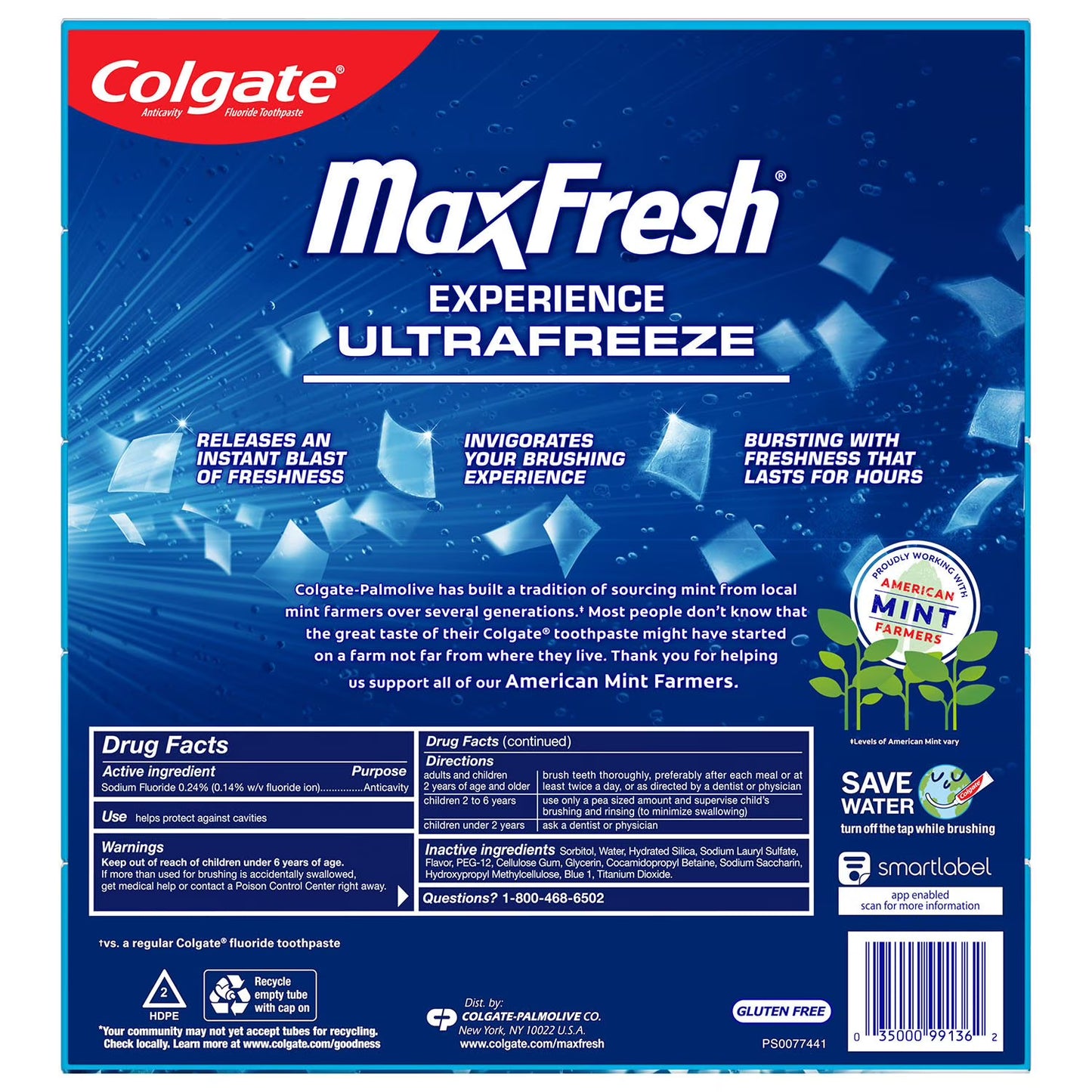 Colgate MaxFresh Toothpaste with Mini Breath Strips, Cool Mint, 7.3 oz