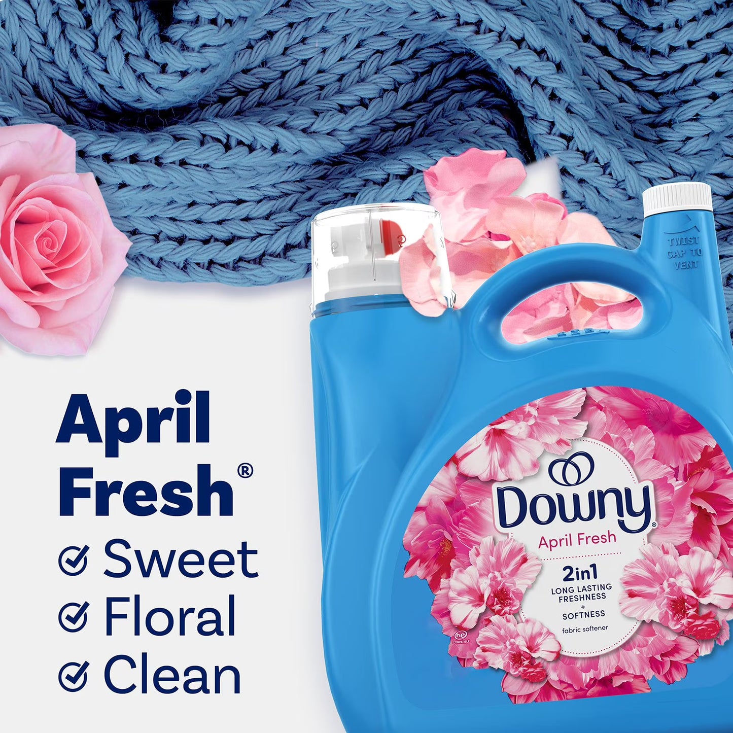 Downy Soft & Fresh Liquid Fabric Softener, April Fresh, 257 loads, 150 fl. oz.