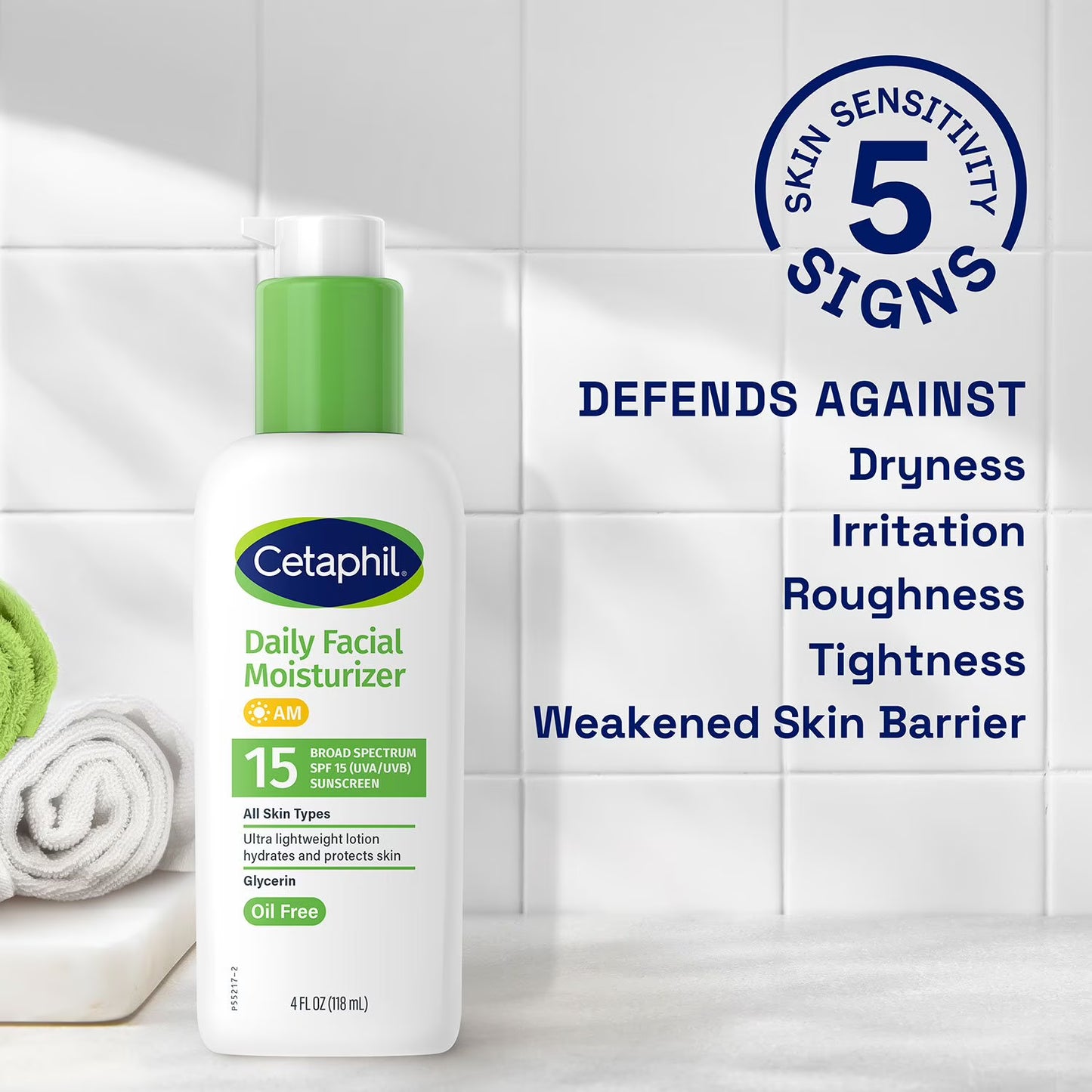 Cetaphil Daily Facial Moisturizer with Sunscreen, SPF 15, 4 fl. oz., 3 pk