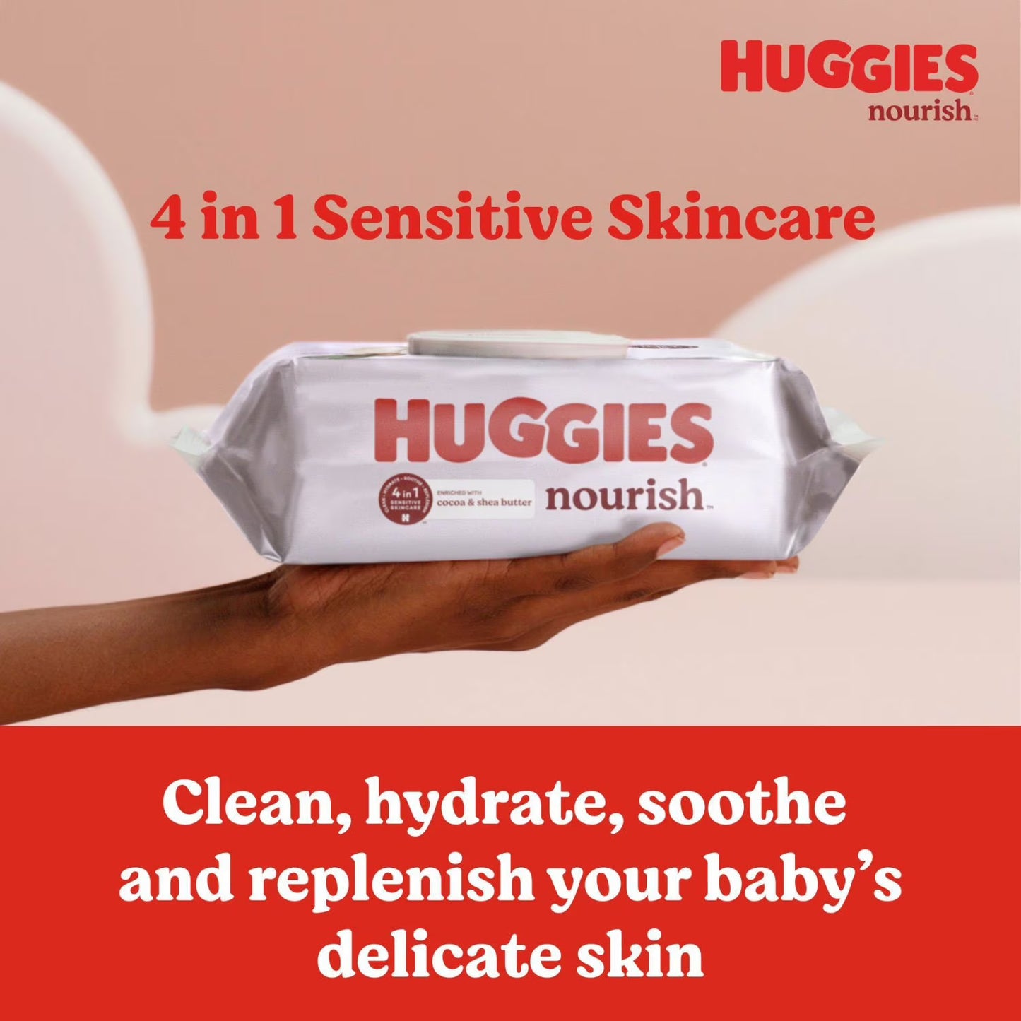 Huggies Nourish Baby Wipes, Cocoa & Shea Butter, 10 pk., 640 Wipes