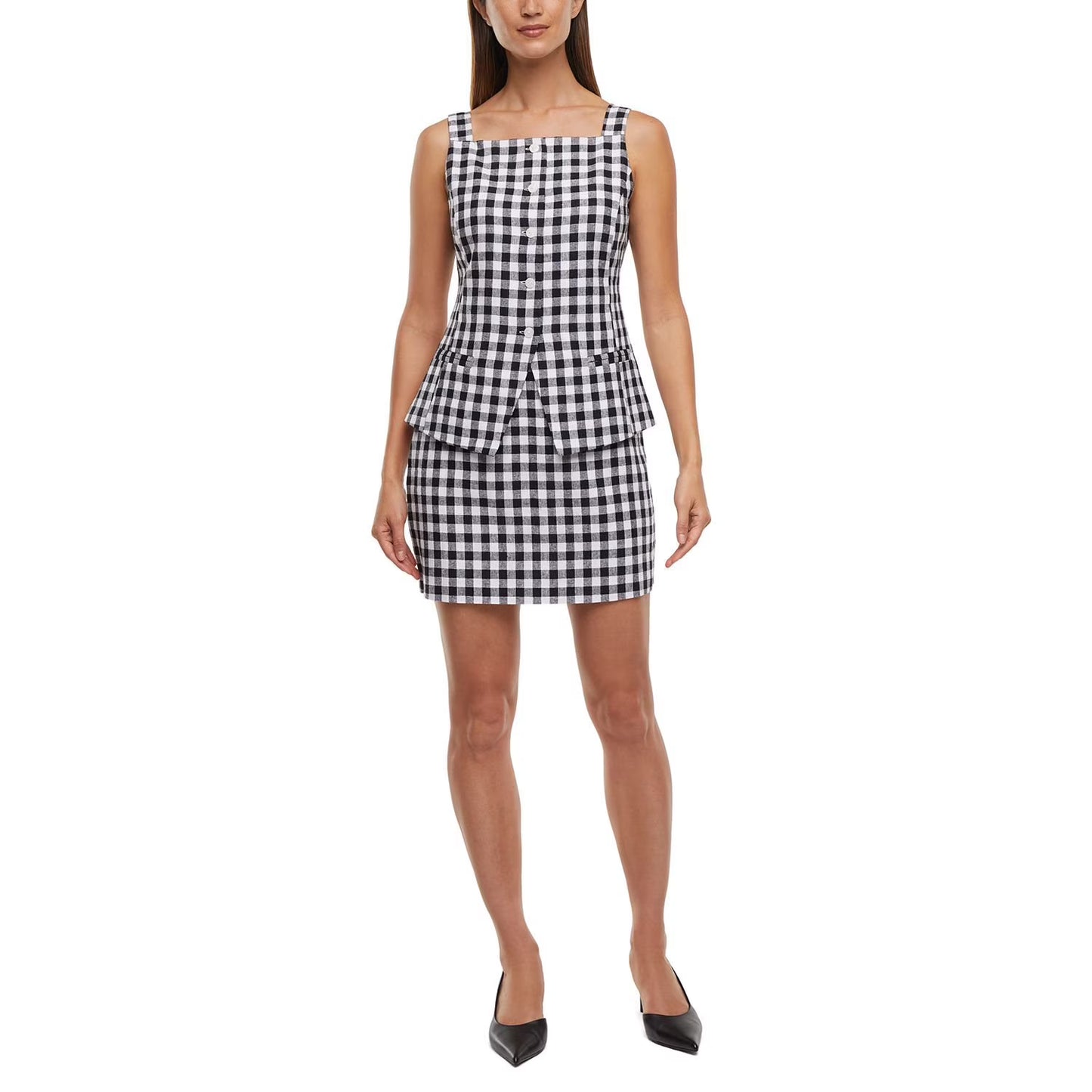 Express Women's Linen Blend Button-Up Tank Top