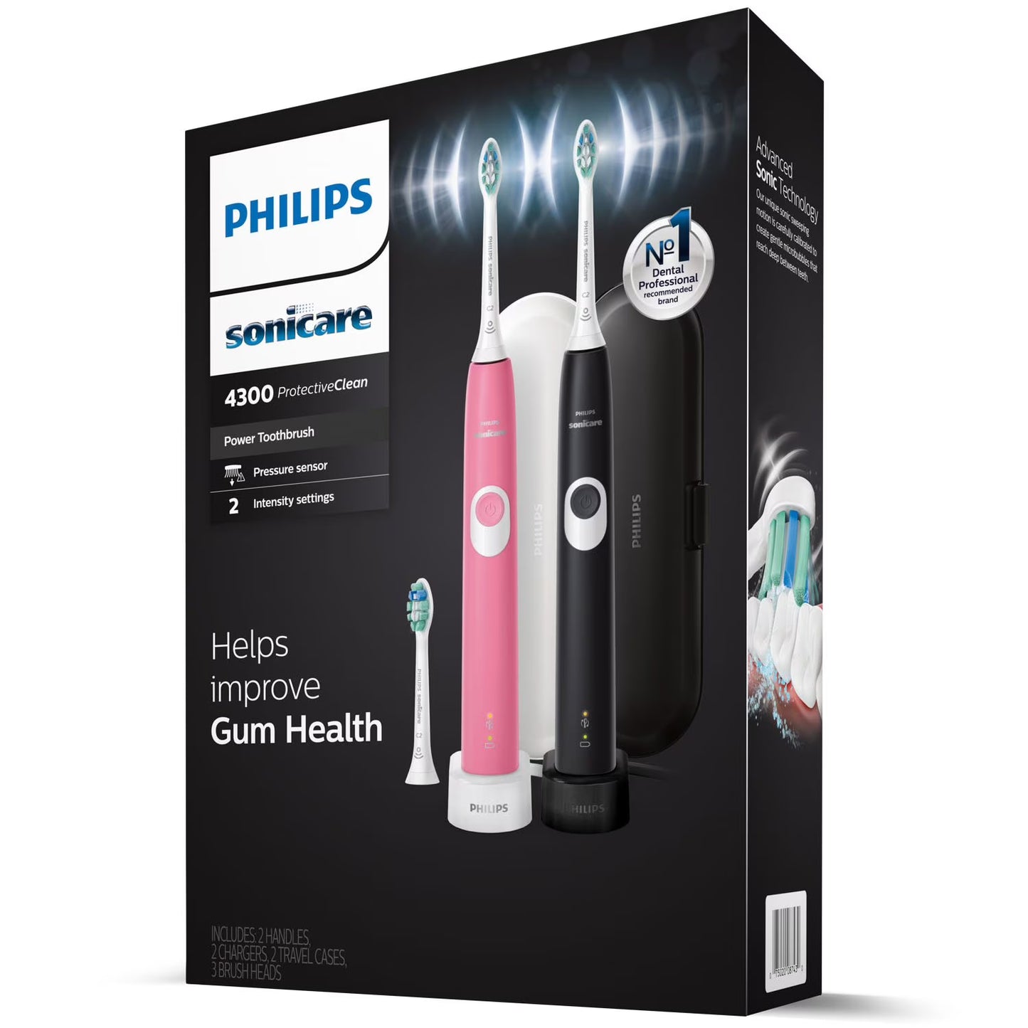 Philips Sonicare ProtectiveClean 4300 Rechargeable Toothbrush, Choose Your Color