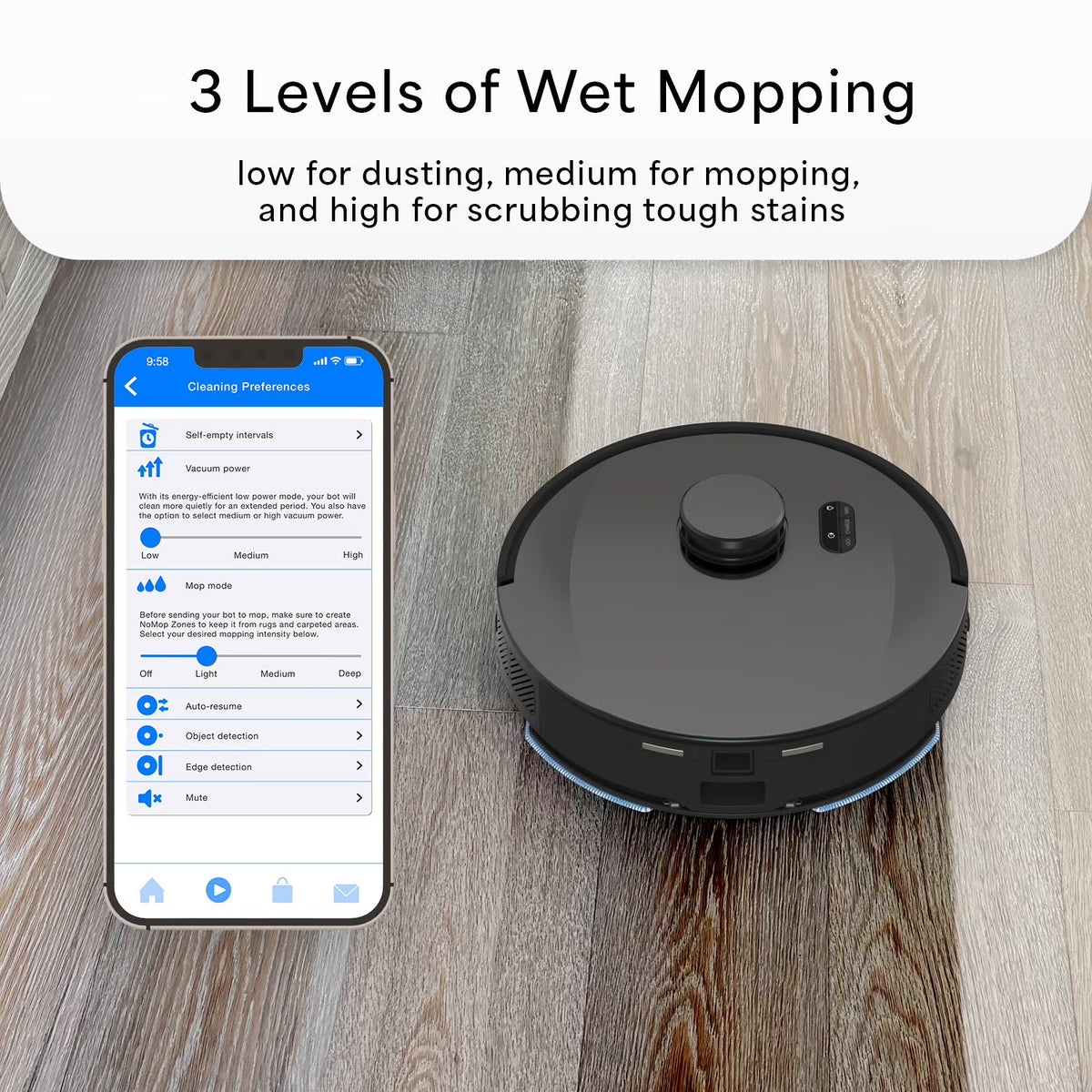 bObsweep UltraVision Self-Emptying Robot Vacuum and Mop with 180-Day Dock