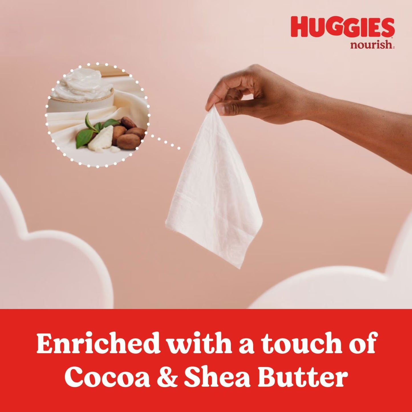 Huggies Nourish Baby Wipes, Cocoa & Shea Butter, 10 pk., 640 Wipes