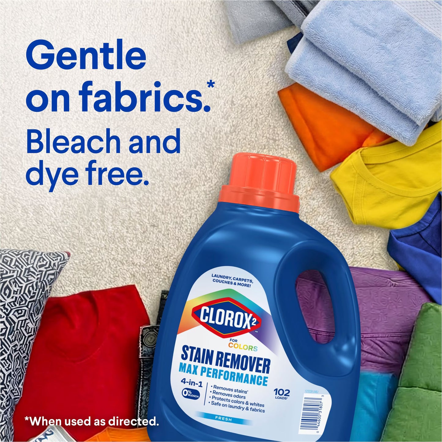 Clorox 2 for Colors Max Performance Stain Remover, 4 in 1, 112.75 fl. oz.
