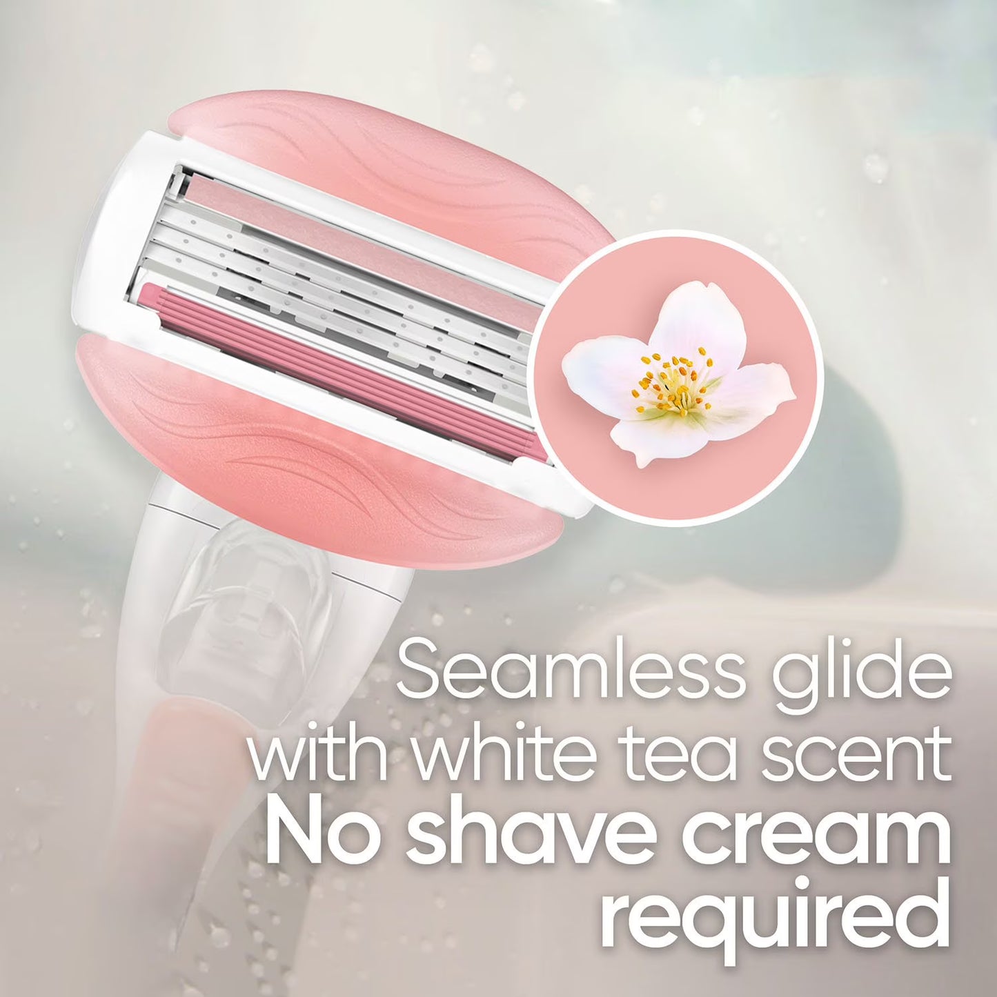 Venus Comfortglide Women's Razor Handle + 12 Cartridges, White Tea