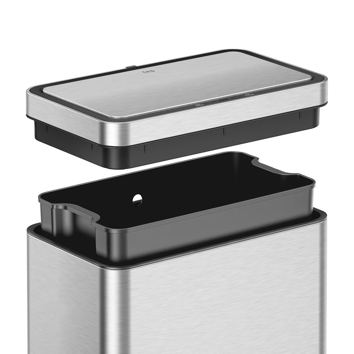 EKO 12.5G/47L Stainless Steel Matte finish Sensor Trash Can