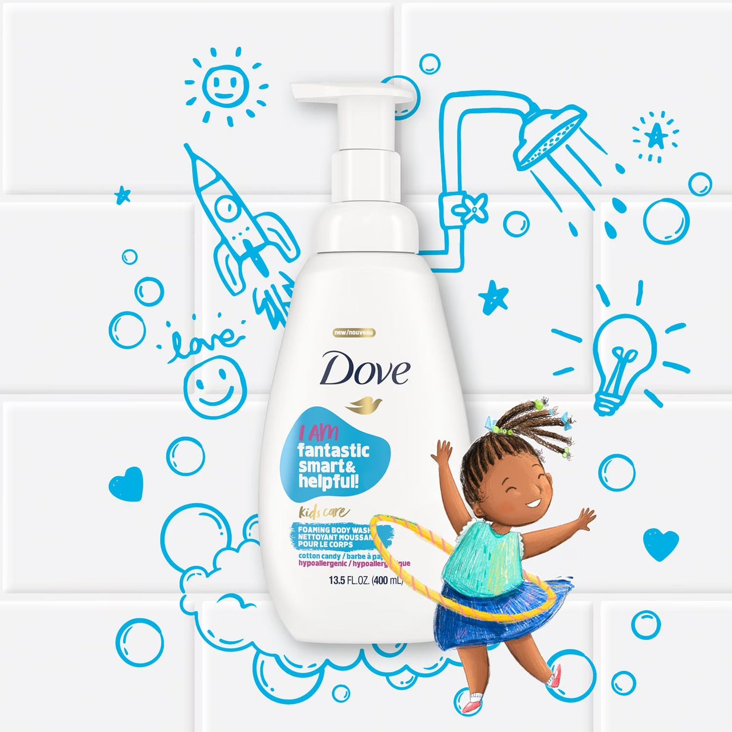 Dove Kids Care Foaming Body Wash, Variety Pack, 13.5 fl. oz., 3 pk