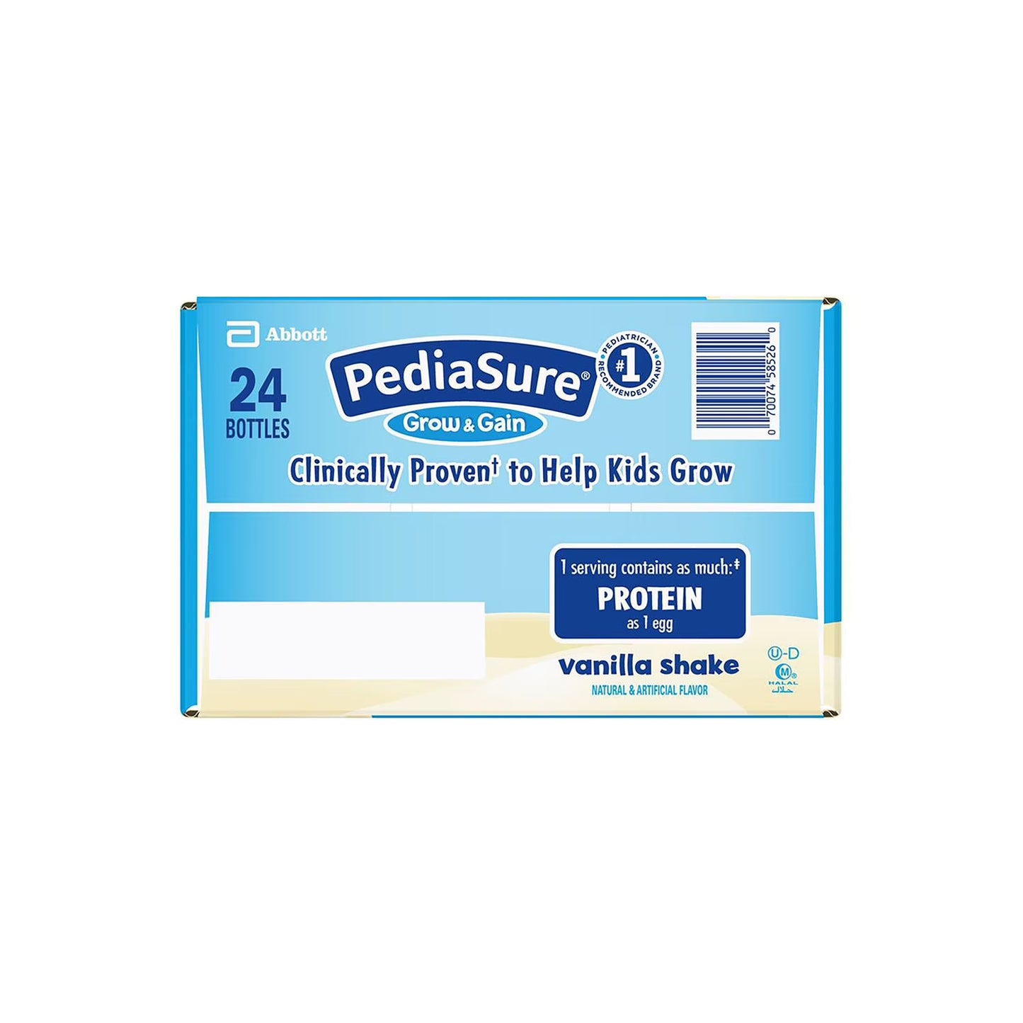 PediaSure Grow and Gain Nutrition Shake for Kids, Vanilla 8 fl. oz., 24 pk.