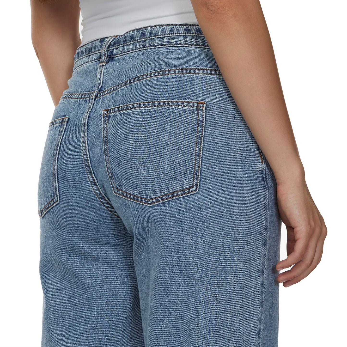 Buffalo Jeans Women's Wide Leg Belted Jean
