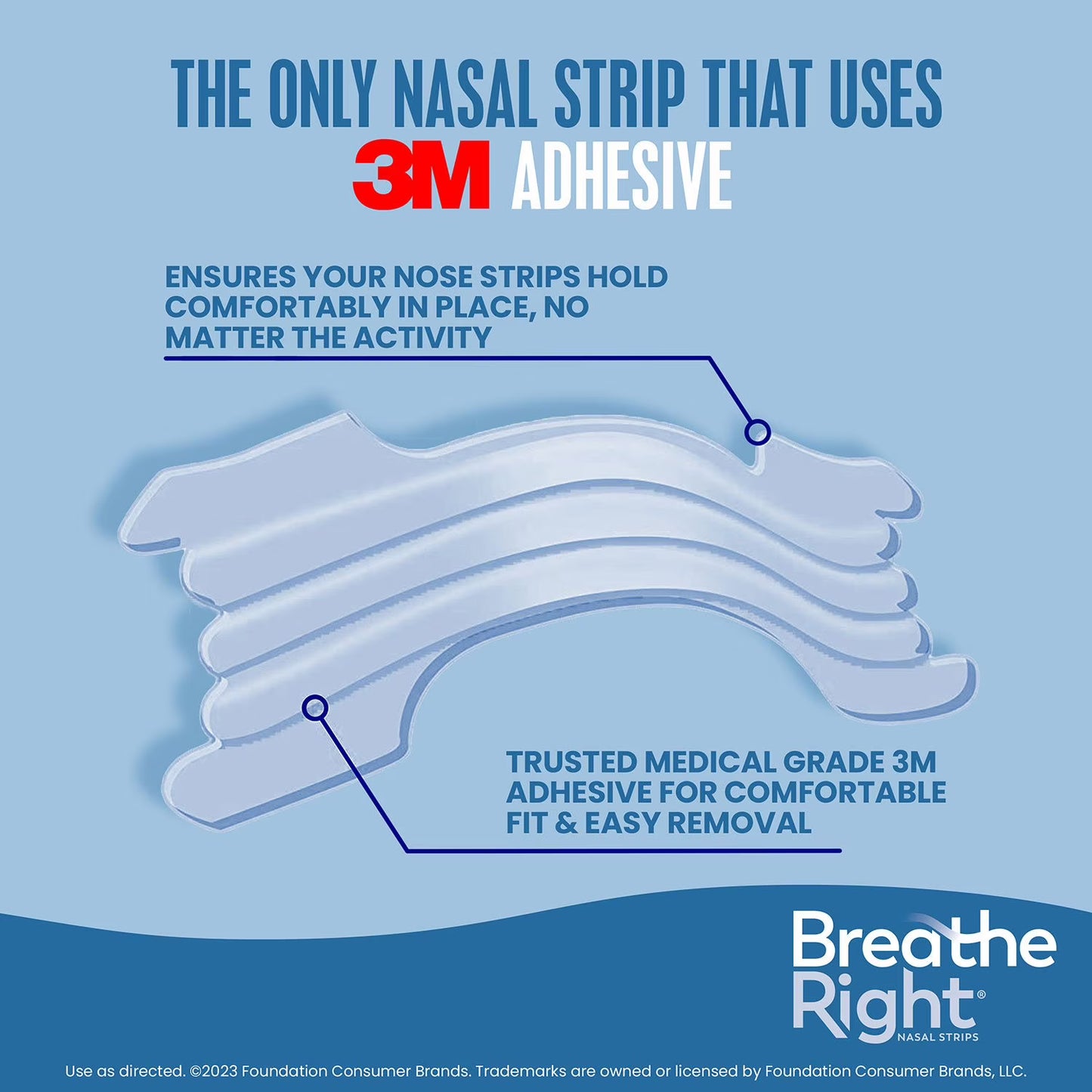 Breathe Right Extra Strength Nasal Strips, For Sensitive Skin, Clear, 72 ct.