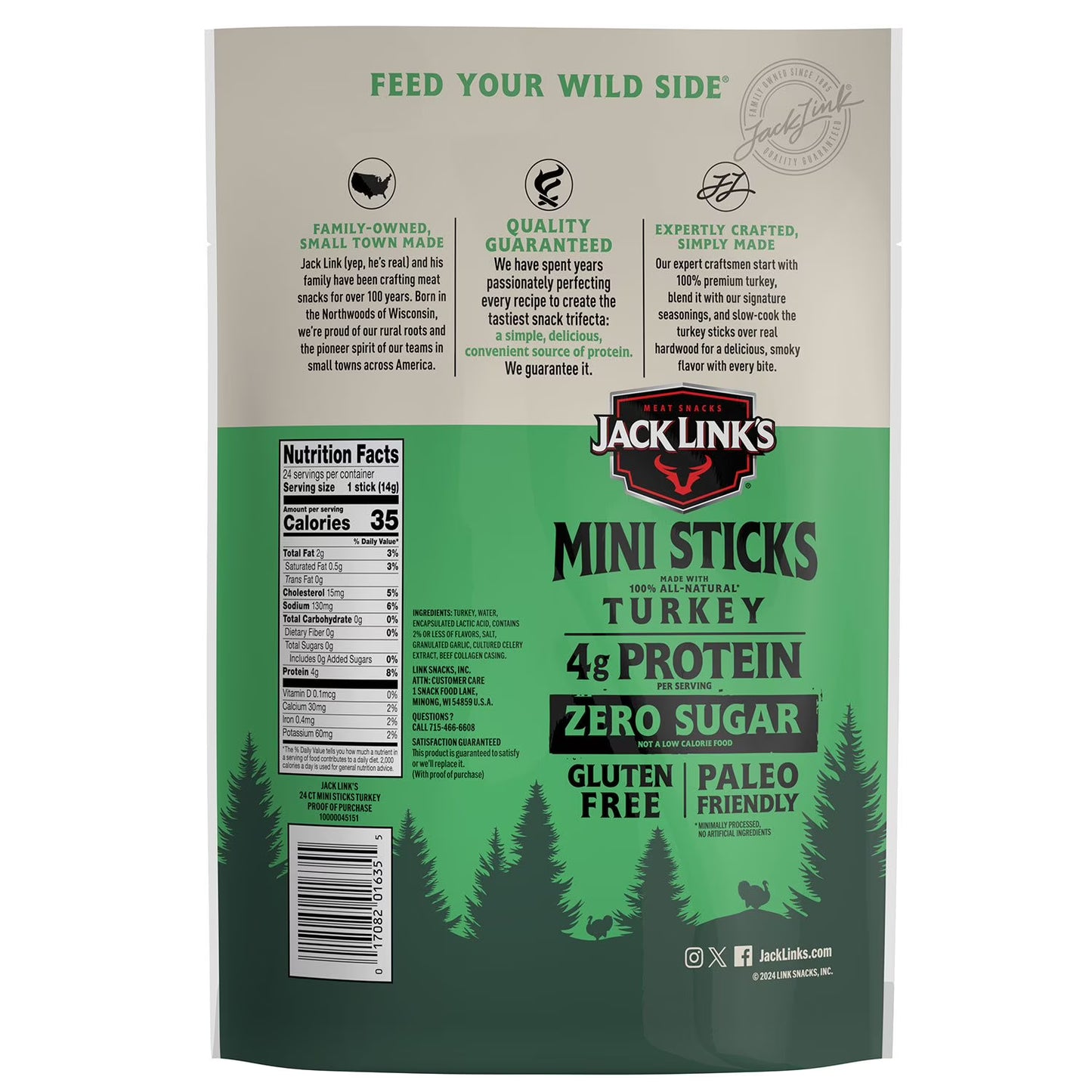 Jack Link’s Savory Herb Mini Turkey Stick, 0.5 oz., 24 pk.