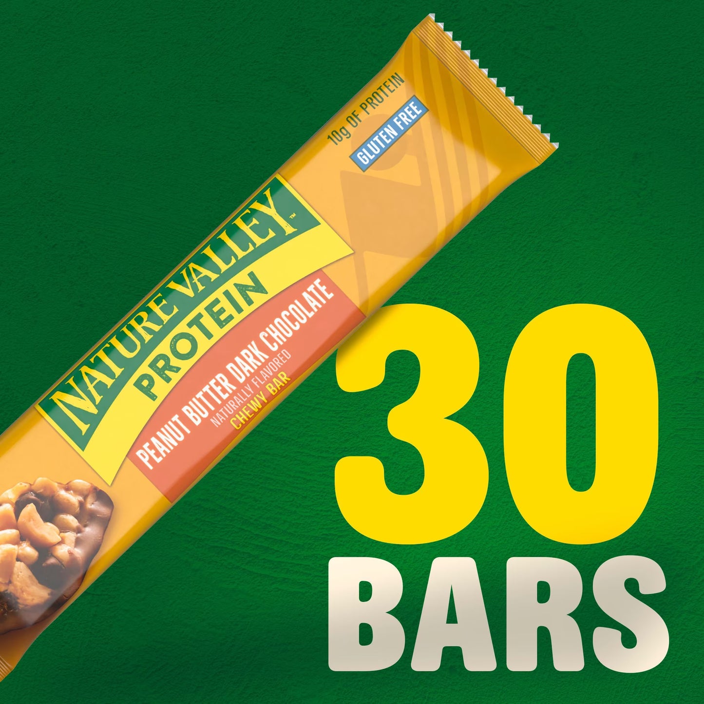 Nature Valley Peanut Butter Dark Chocolate Protein Chewy Bars, 30 ct.