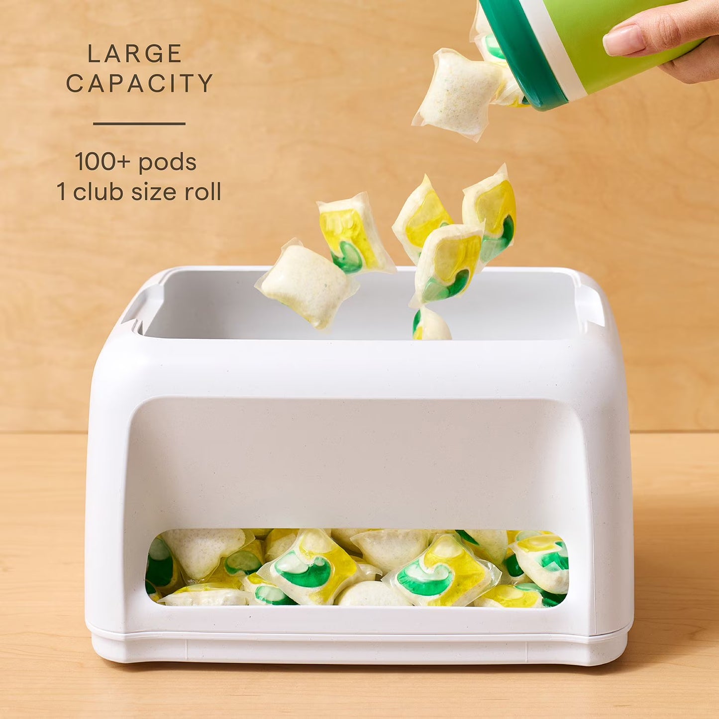 SinkSuite 2-in-1 Under Sink Trash Bag and Dish Pod Organizer