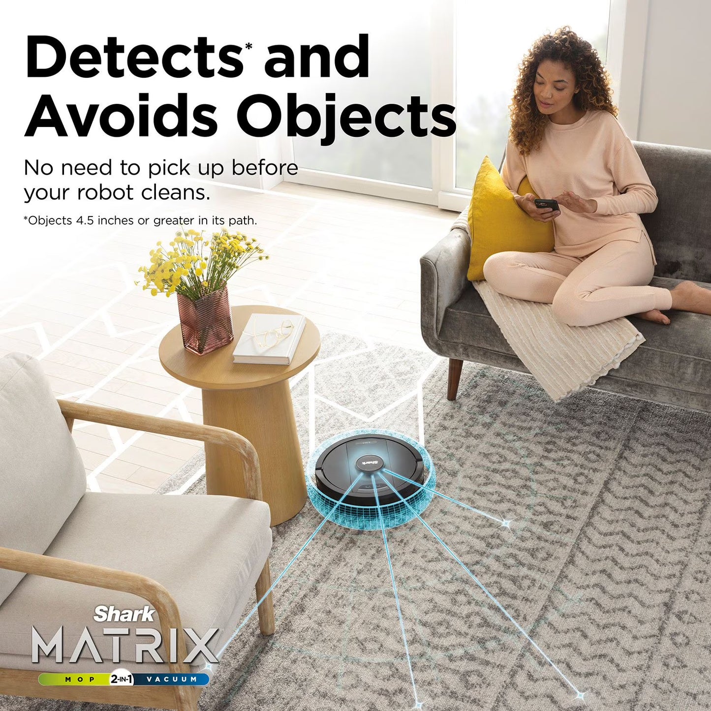 Shark Matrix 2-in-1 Robot Vacuum & Mop with Home Mapping, Bonus Dual Edge Side Brush