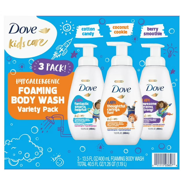 Dove Kids Care Foaming Body Wash, Variety Pack, 13.5 fl. oz., 3 pk