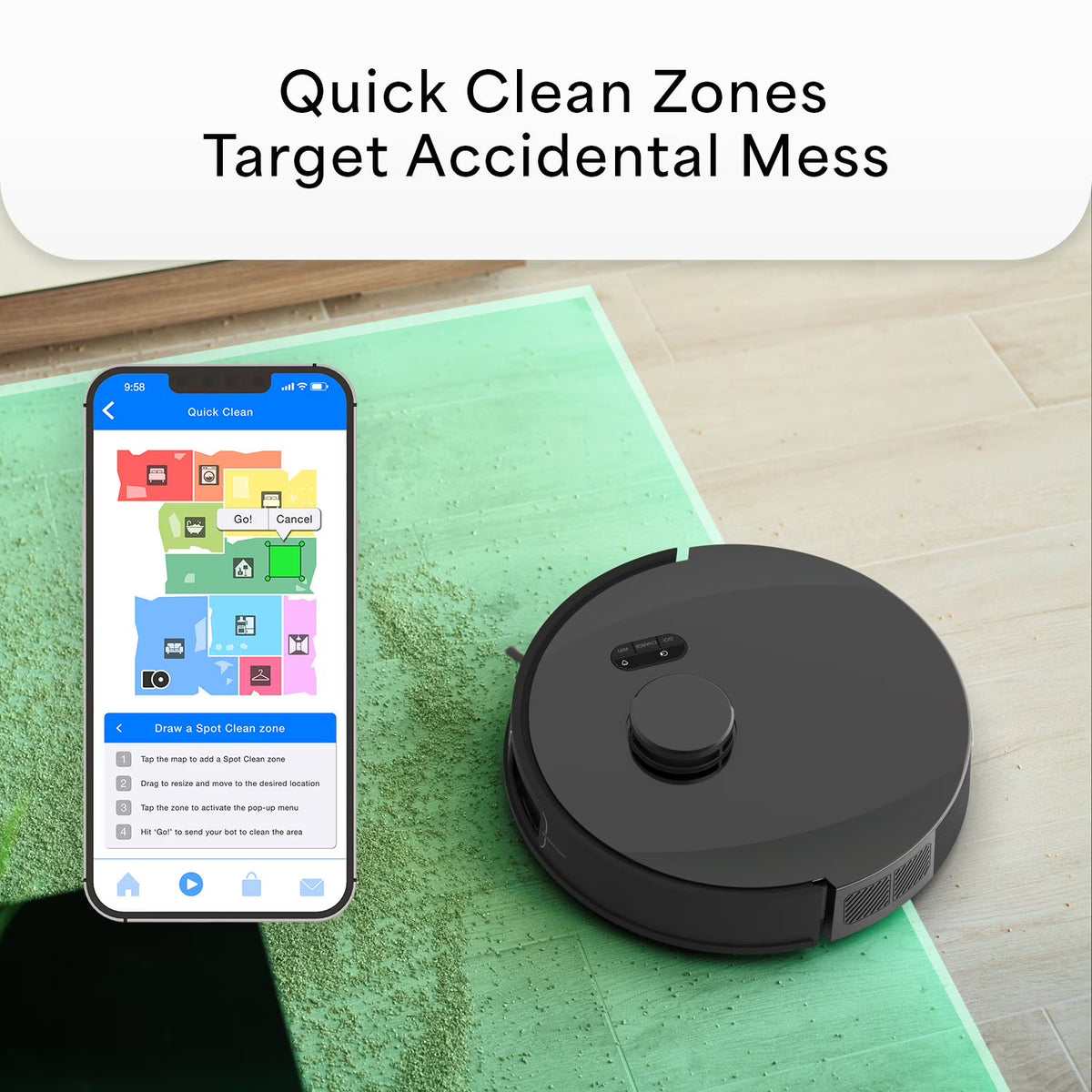 bObsweep UltraVision Self-Emptying Robot Vacuum and Mop with 180-Day Dock