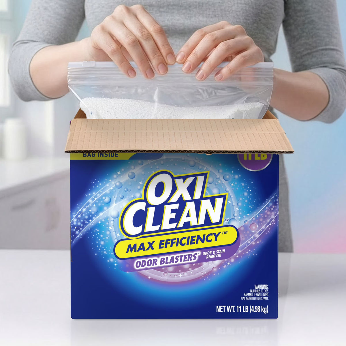 OxiClean Max Efficiency Odor Blasters Laundry Stain Remover Powder, 11 lb.