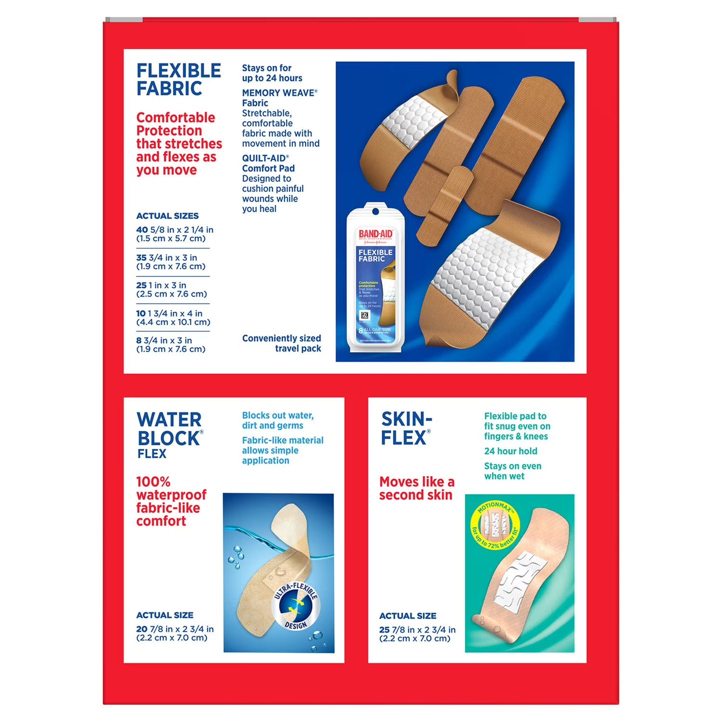 BAND-AID Adhesive Bandages, Variety Pack, 163 ct.