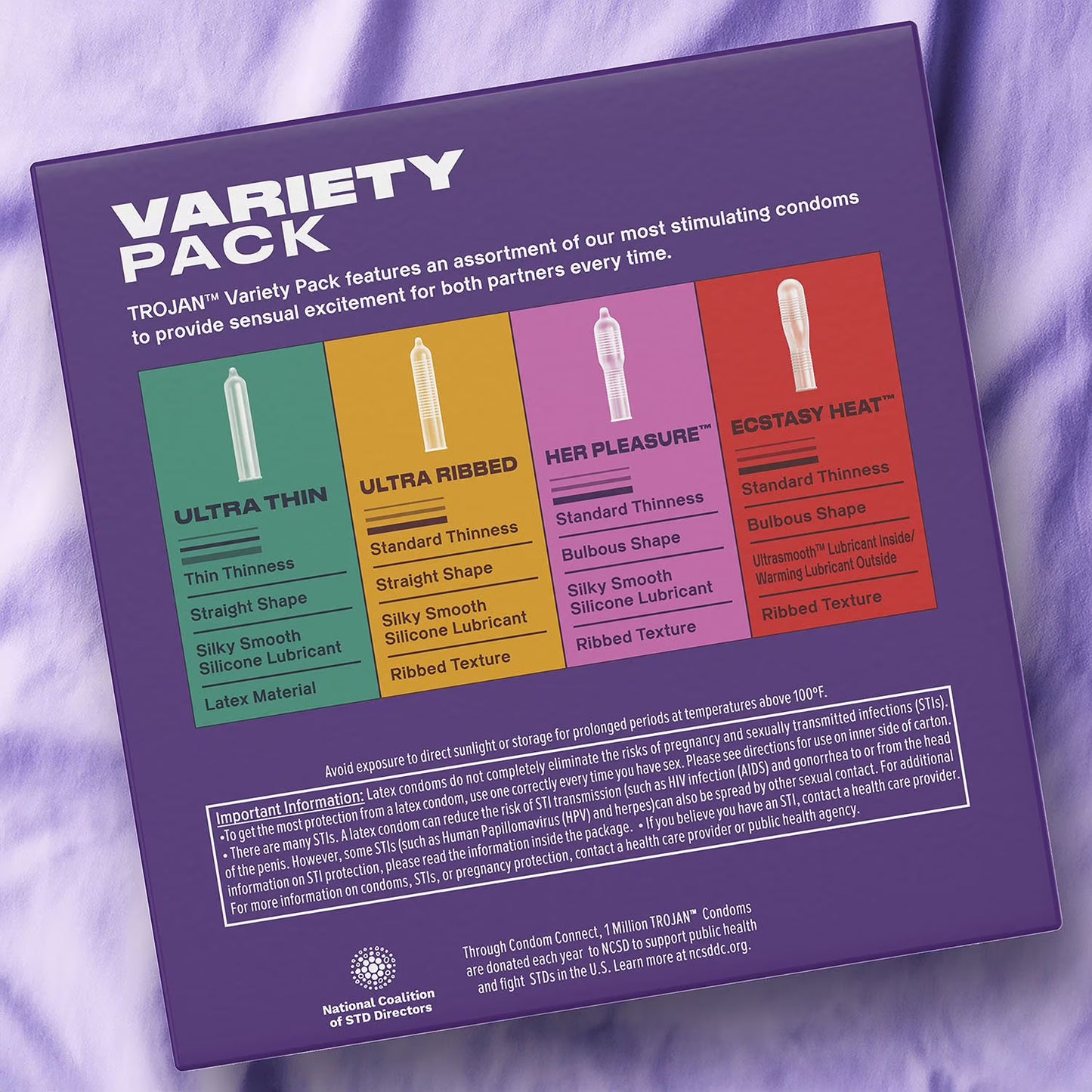 Trojan Variety Pack Lubricated Latex Condoms, 40 ct.