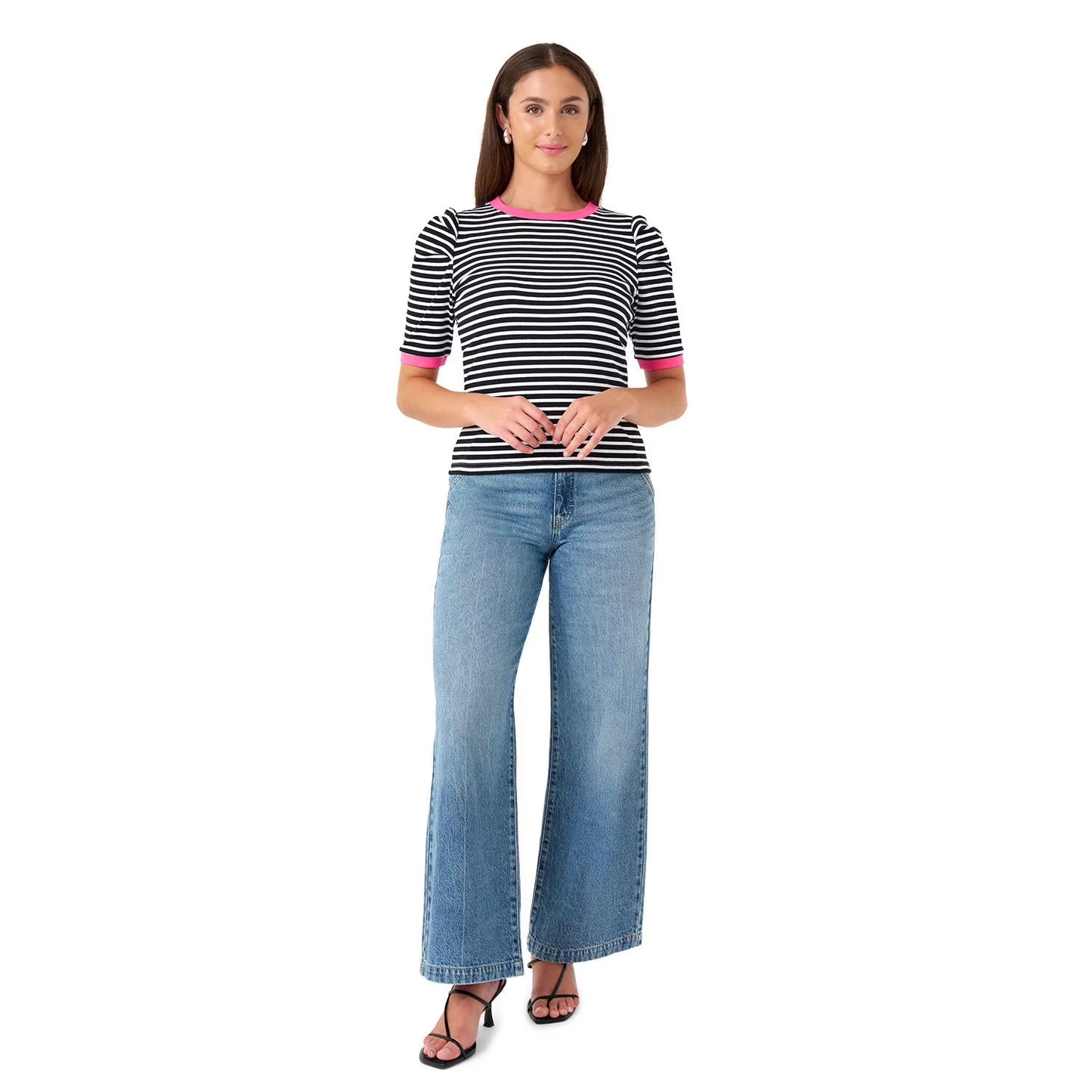 Rebecca Minkoff Women's Puff Sleeve Top