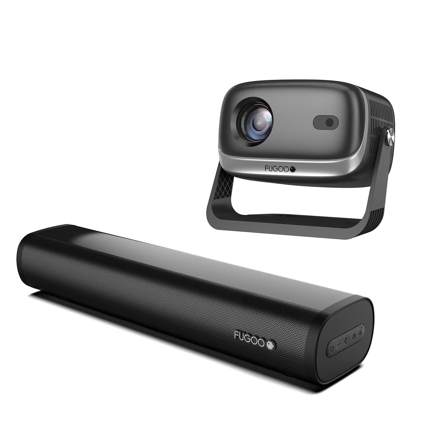 Fugoo Outdoor Projector & Soundbar Bundle with Tripod & 120" Foldable Screen