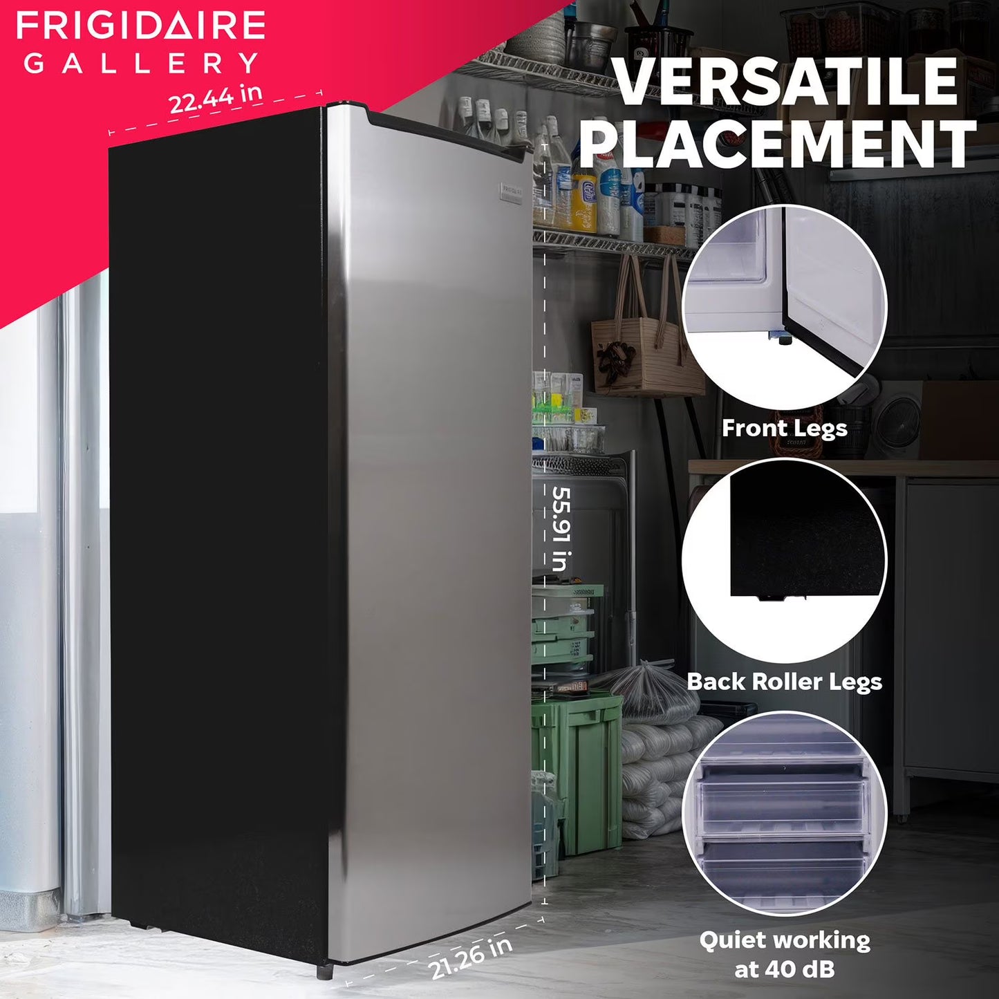 Frigidaire Gallery 7 cu. ft. Upright Convertible Fridge/Freezer