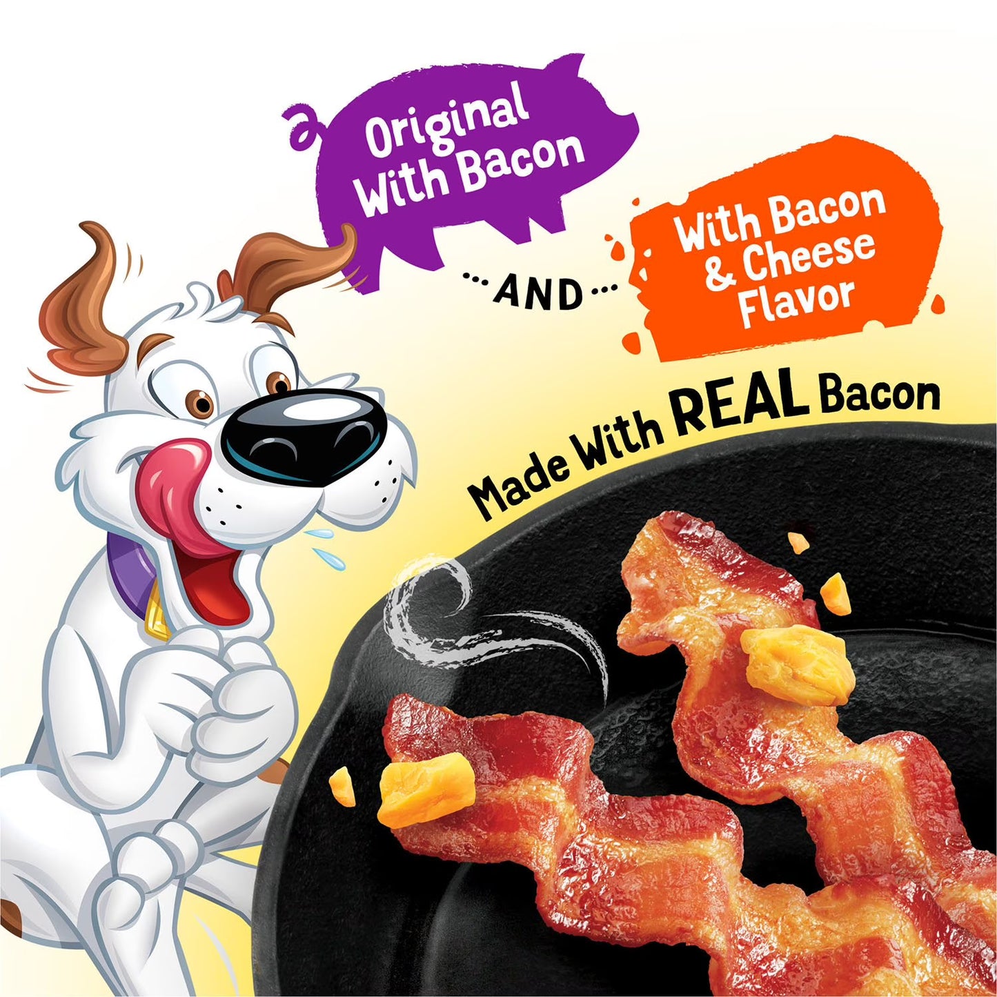 Purina Beggin' Strips Dog Treats, Bacon & Bacon and Cheese Flavors, 32 oz., 2 pk.