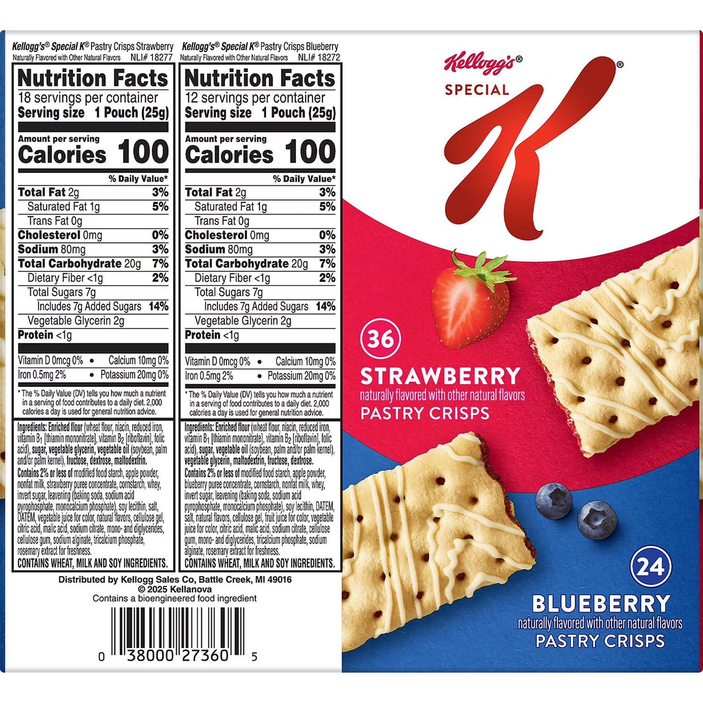 Special K Pastry Crisp Bars, Variety Pack, 60 ct.
