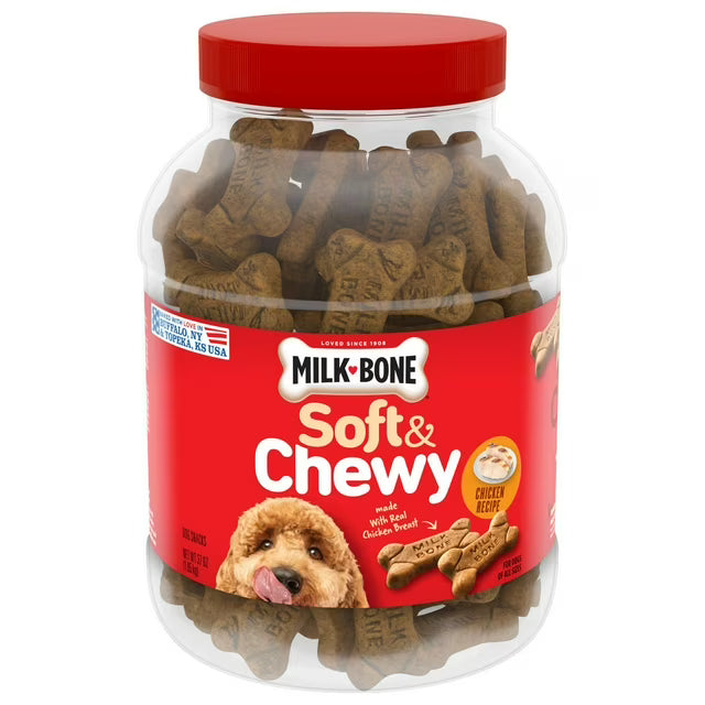 Milk-Bone, Chicken Recipe, Soft & Chewy Dog Snacks, 37 oz.
