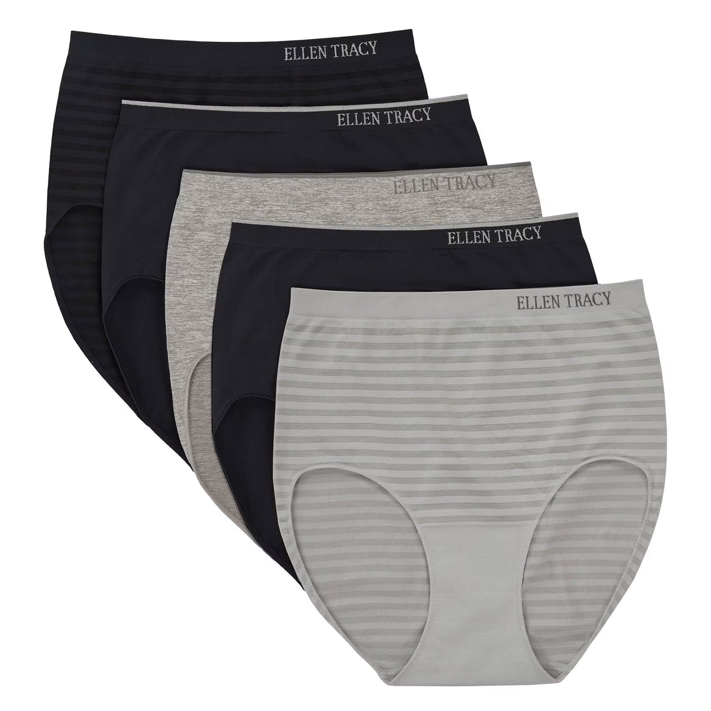 Ellen Tracy Women's 5-Pack Seamless Brief