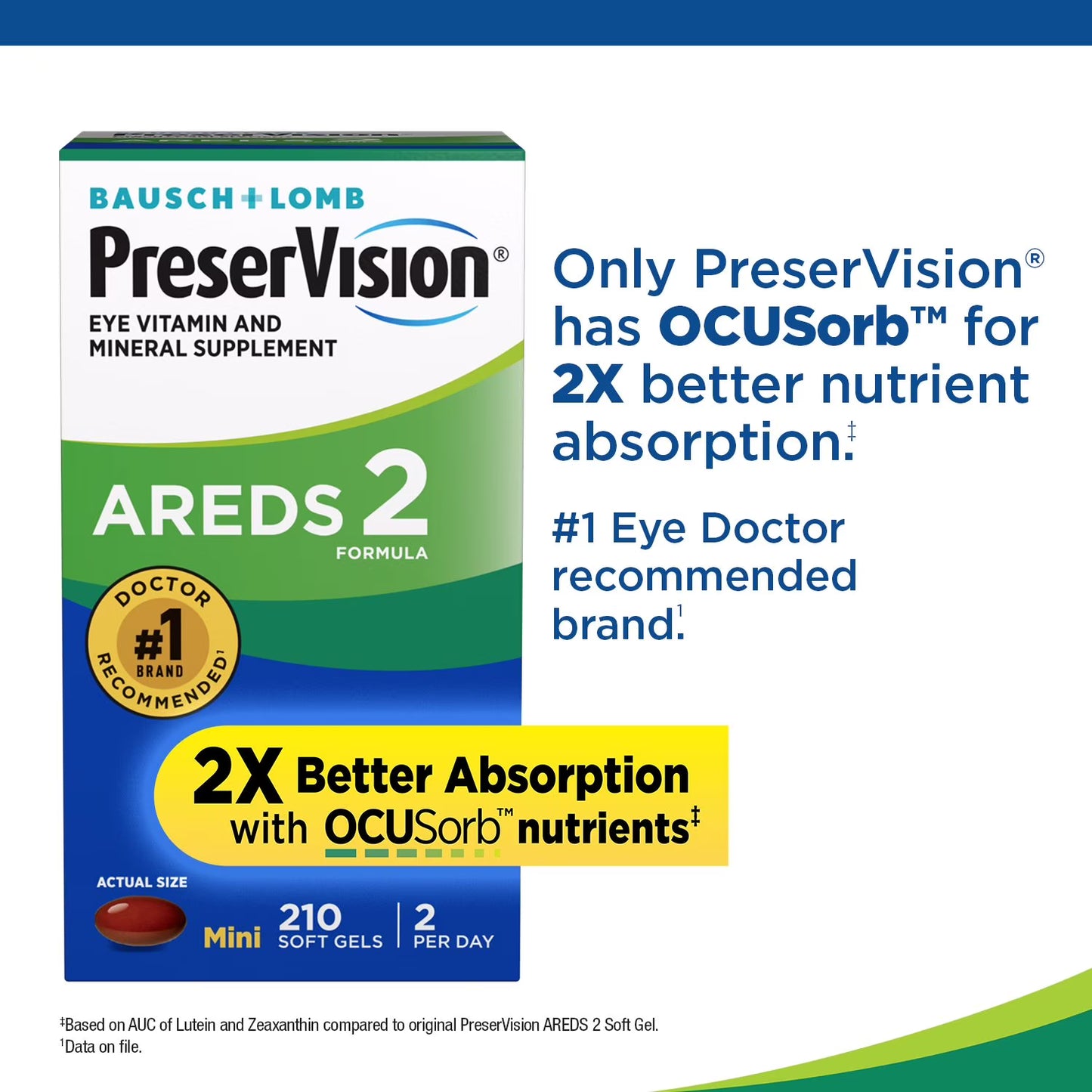 PreserVision AREDS 2 Formula Eye Vitamin Softgels, 210 ct.