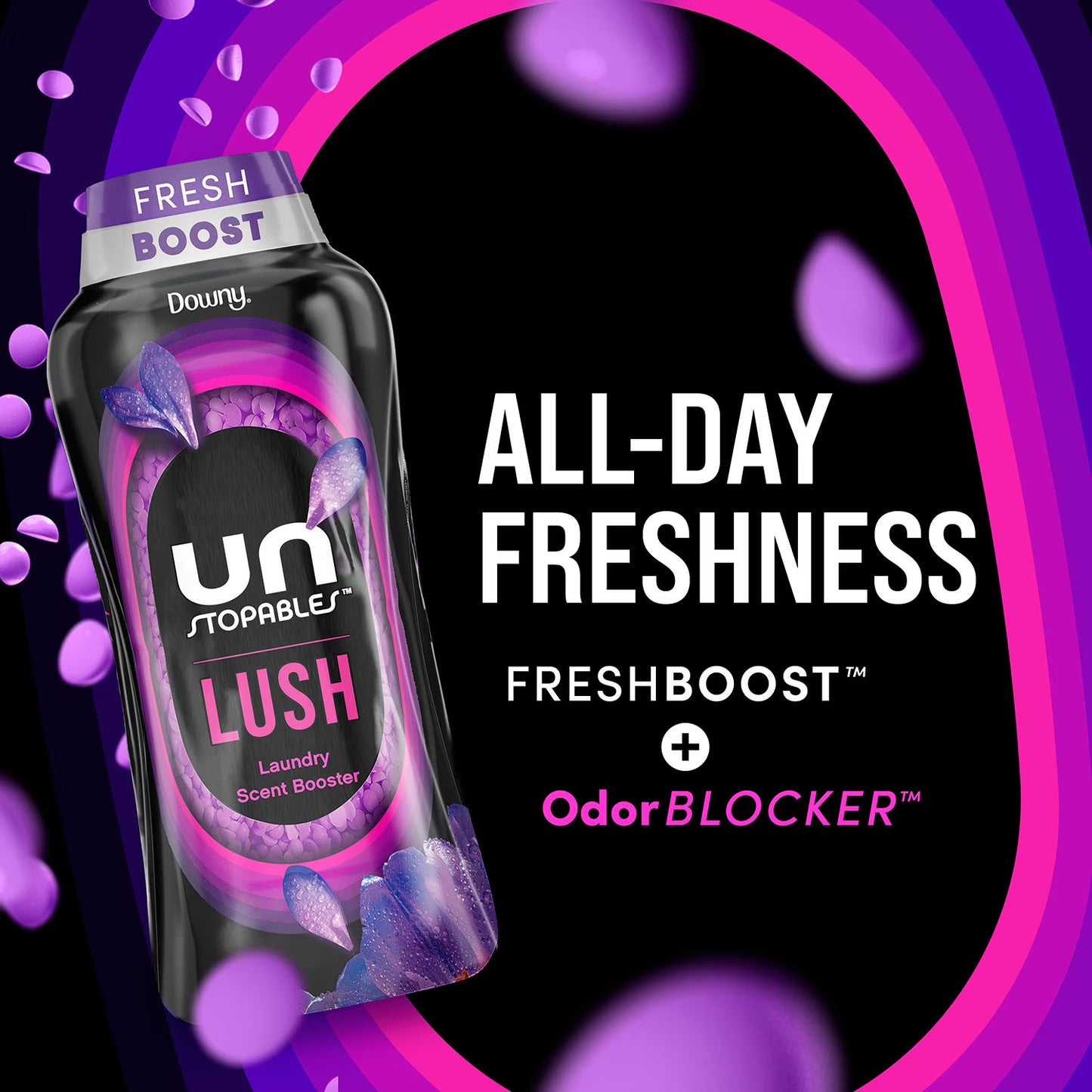 Downy Unstopables In-Wash Laundry Scent Booster Beads, Lush, 39.9 oz