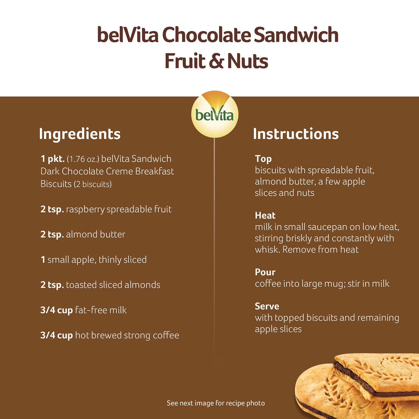 belVita Dark Chocolate Creme Breakfast Biscuits 25 pk.