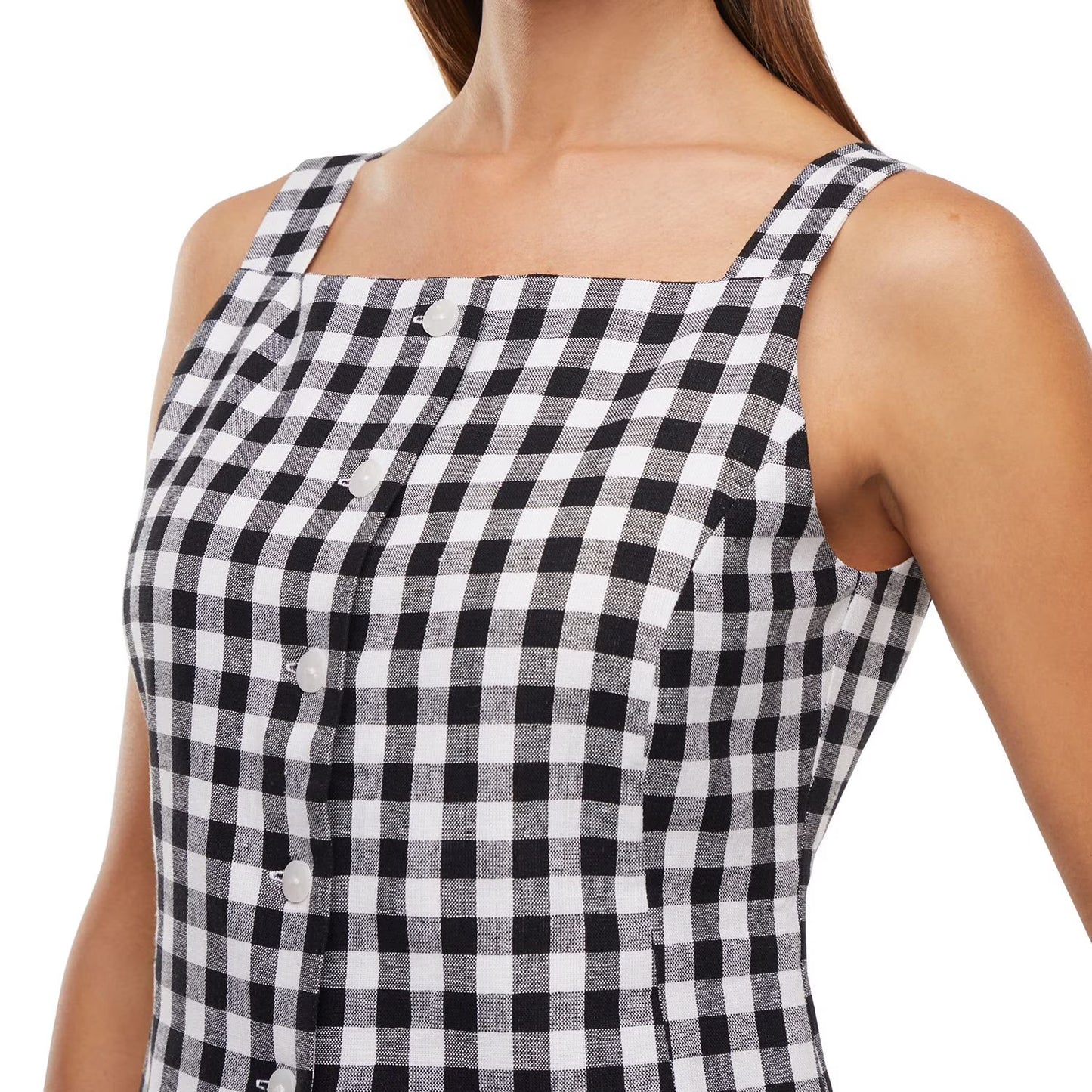 Express Women's Linen Blend Button-Up Tank Top