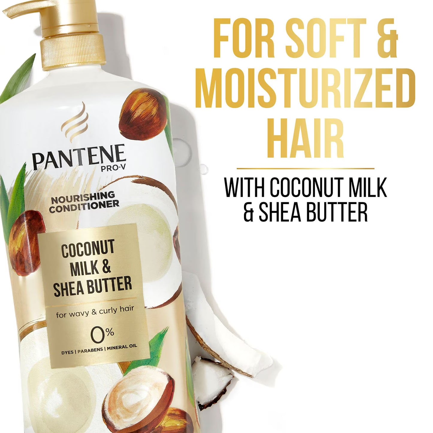 Pantene Pro-V Nourishing Coconut Milk and Shea Butter Conditioner, 38.2 fl. oz.