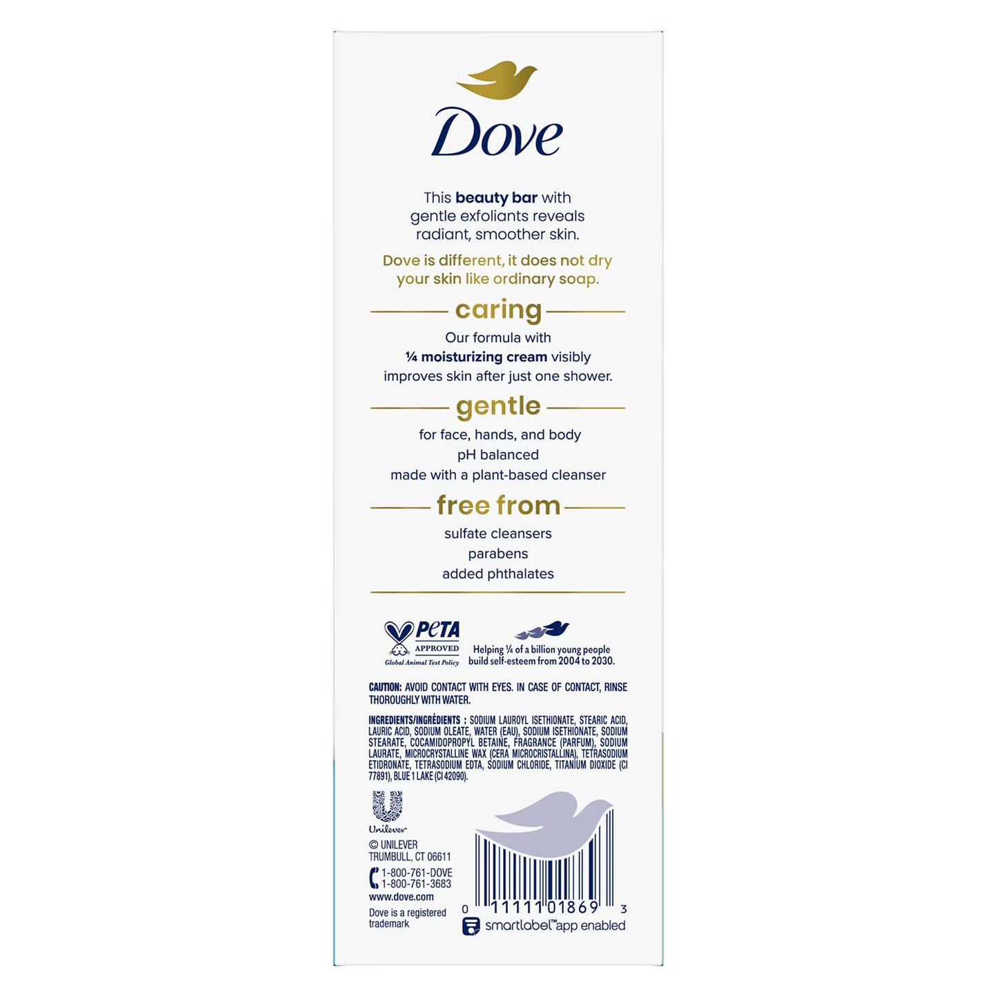 Dove Gentle Exfoliating Bar Soap, 3.75 oz., 16 ct.