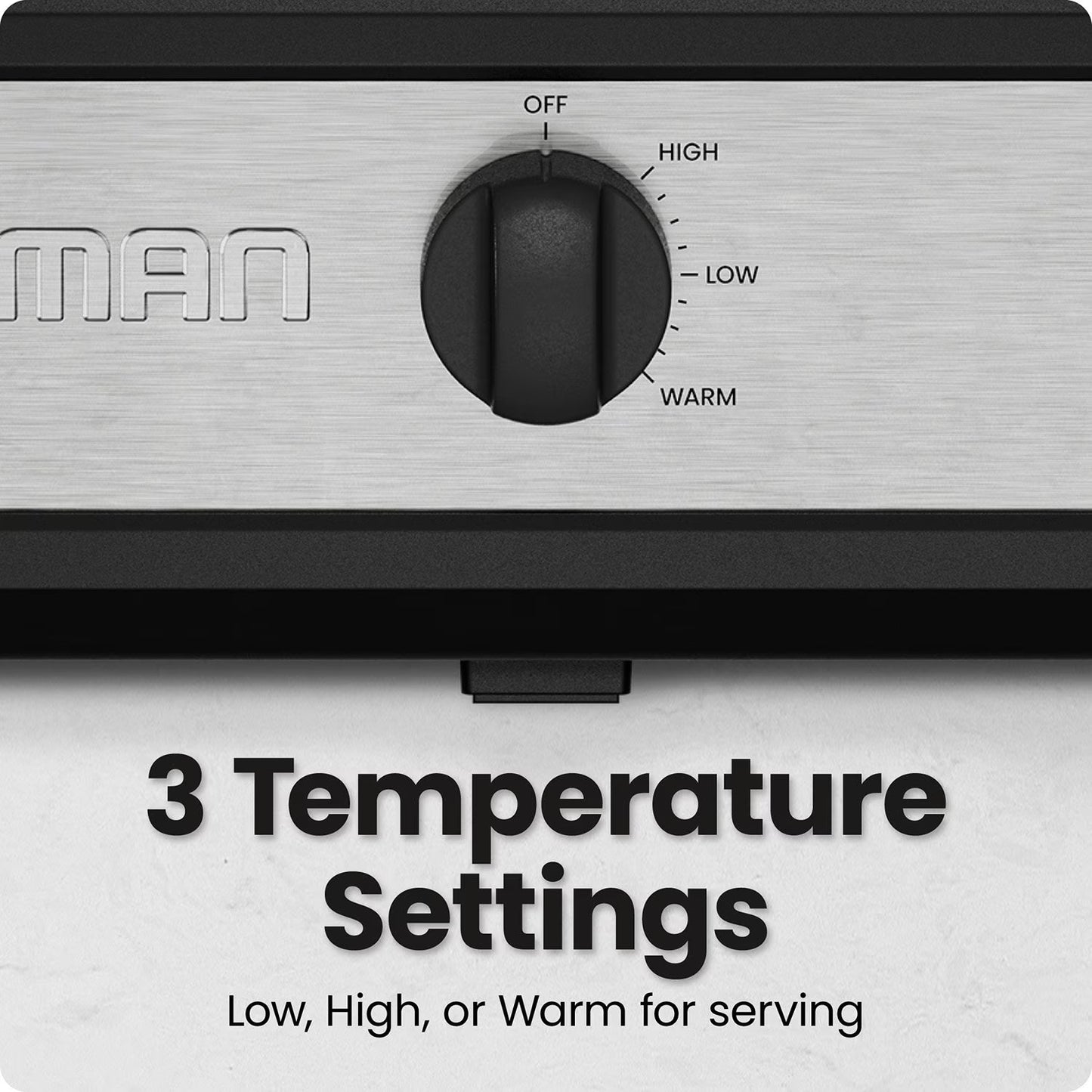 Chefman Stainless Steel Triple Slow Cooker & Buffet Server