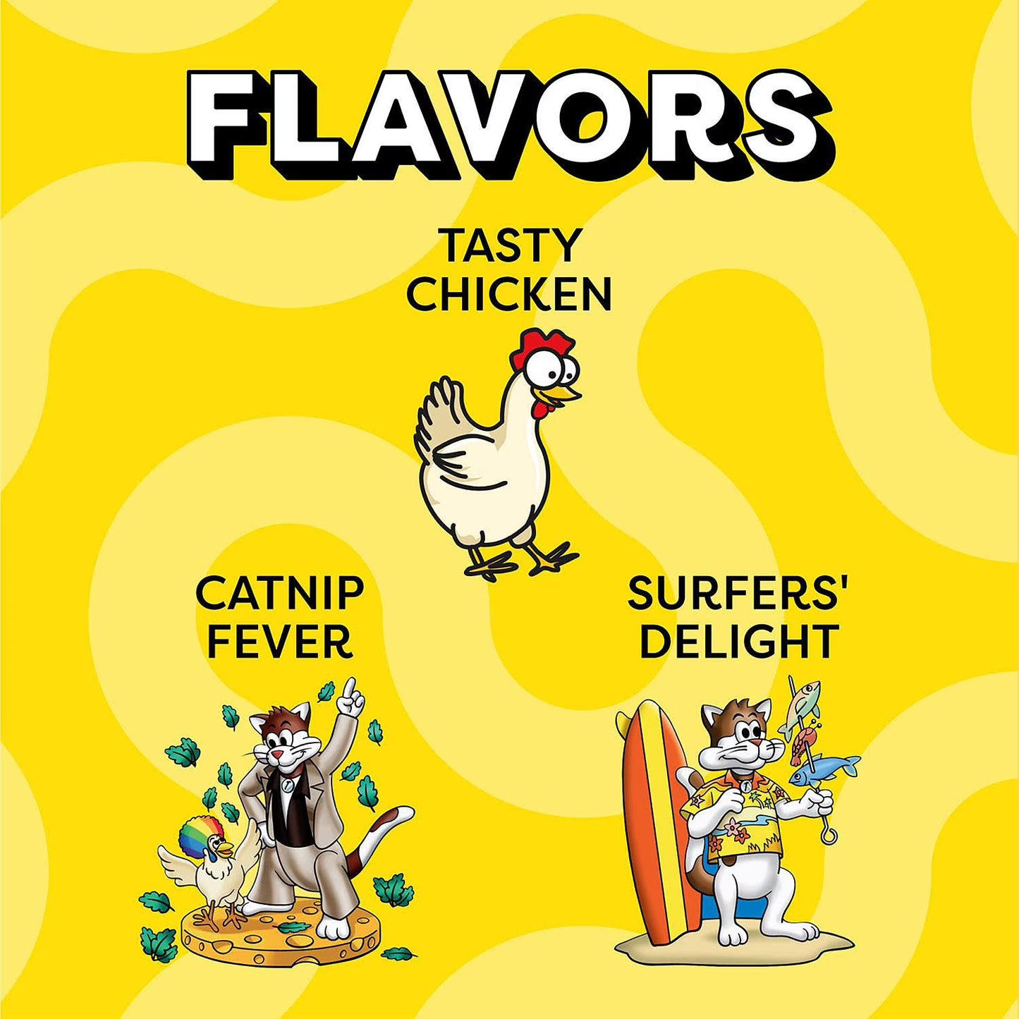 TEMPTATIONS Cat Treats Variety Pack with Tasty Chicken Flavor, Catnip Fever, & Surfers' Delight, 16 oz., 3 tubs