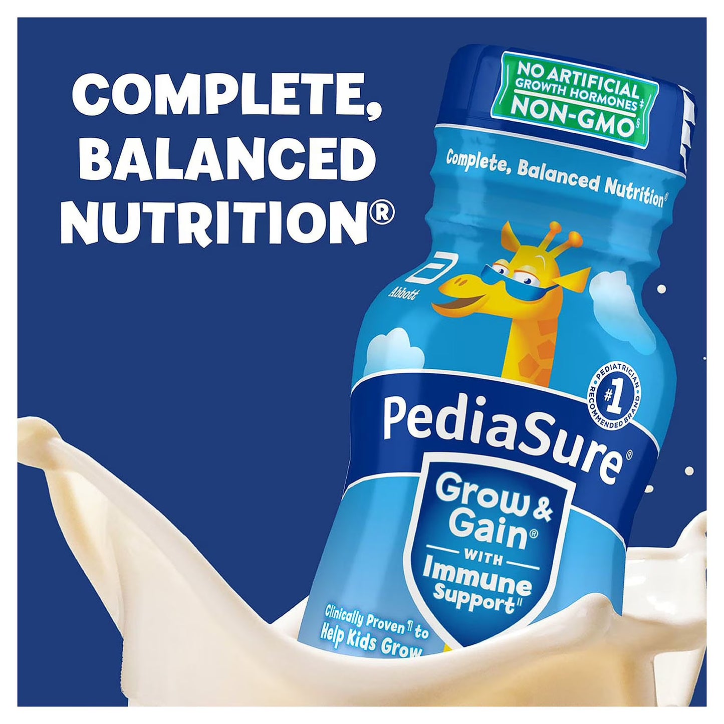 PediaSure Grow and Gain Nutrition Shake for Kids, Vanilla 8 fl. oz., 24 pk.
