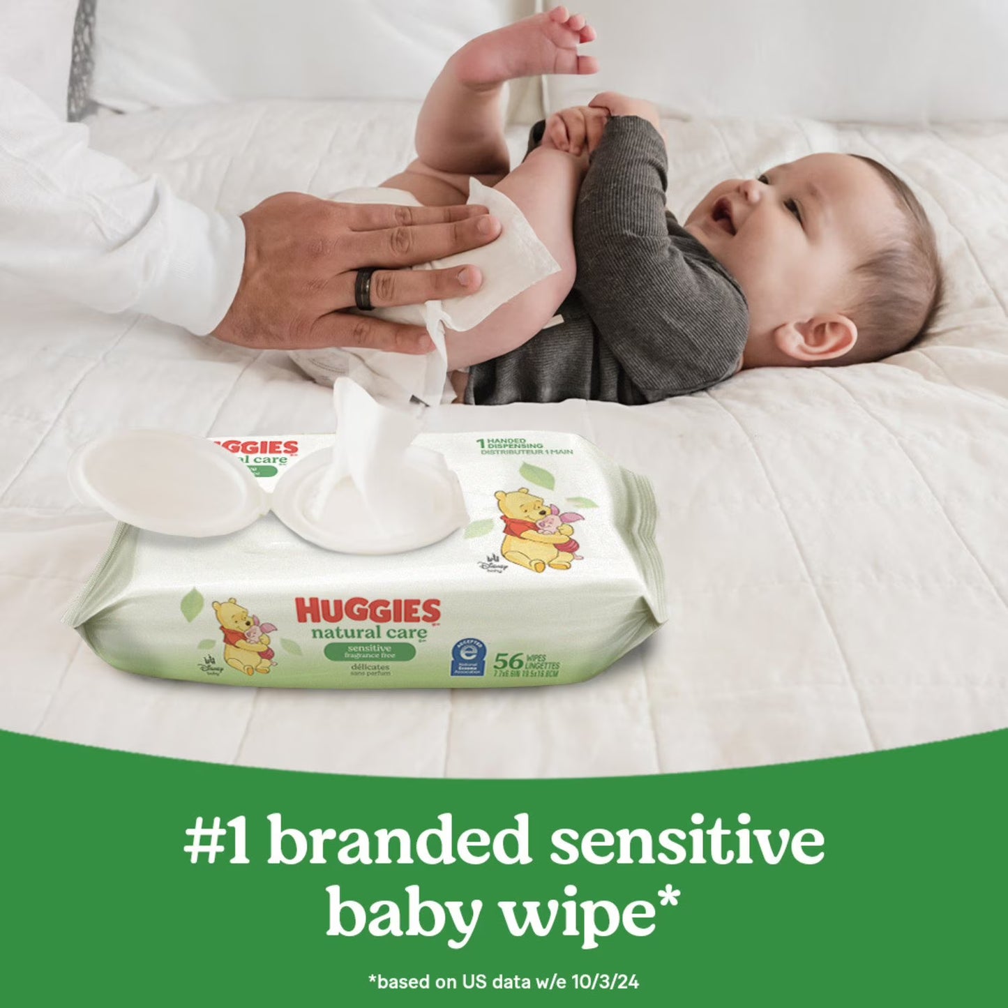 Huggies Natural Care Sensitive Baby Wipes, Fragrance Free, 17 pk., 1088 Wipes
