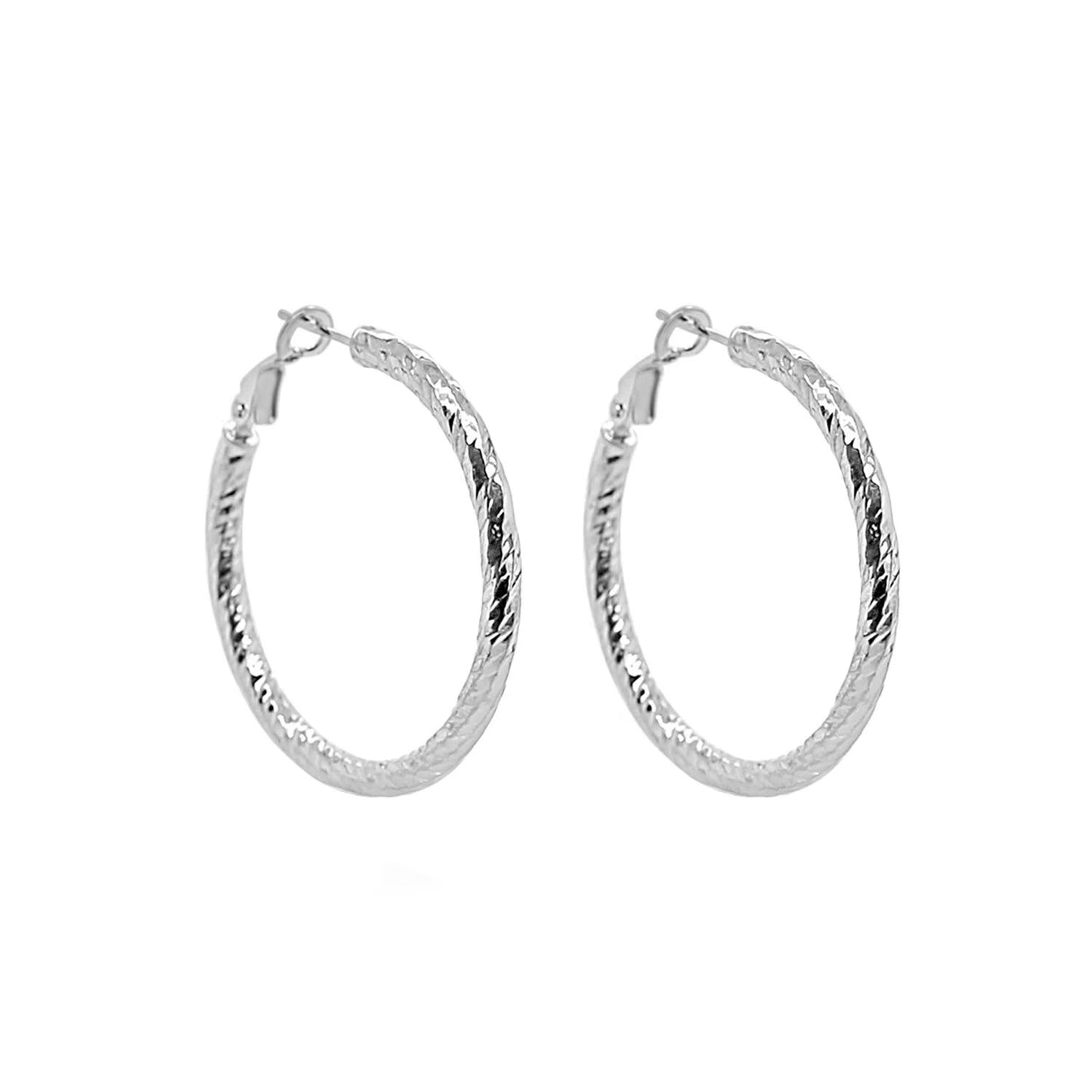 Italian Sterling Silver Hoop Earring Set