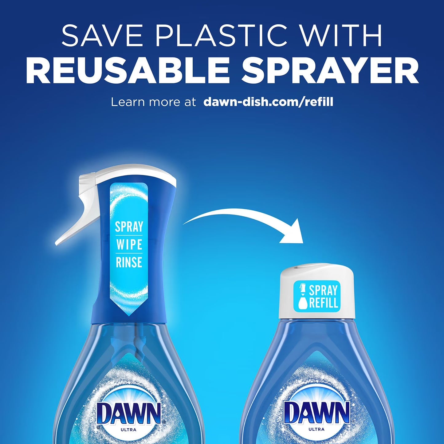 Dawn Platinum Powerwash Dish Soap Spray, Fresh Scent, 4 refills, 64 fl. oz.