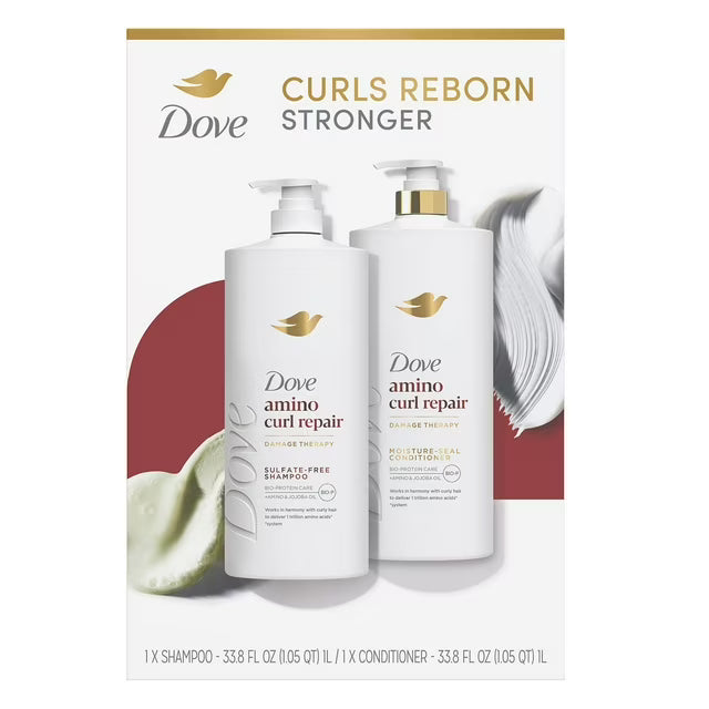 Dove Amino Curls Shampoo and Conditioner, 33.8 fl. oz., 2 pk.