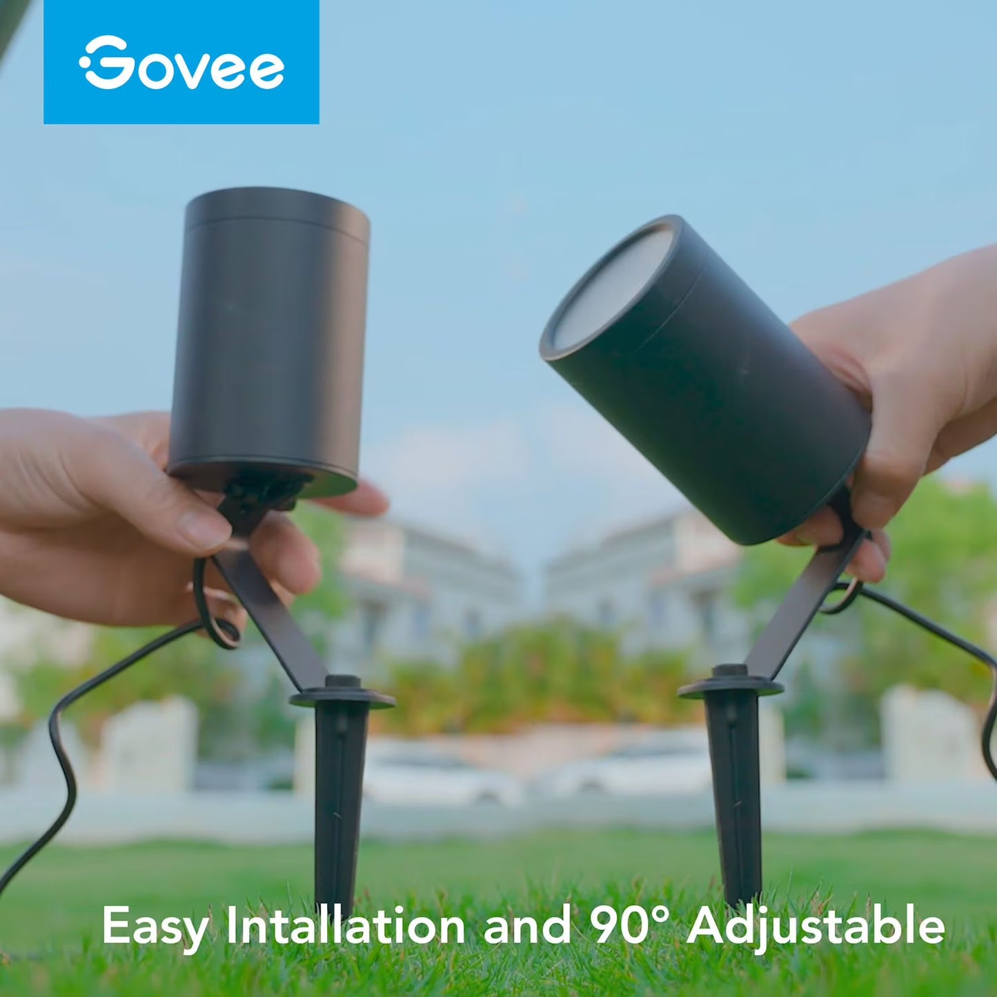 Govee RGBIC Outdoor Spotlights, 4pk.