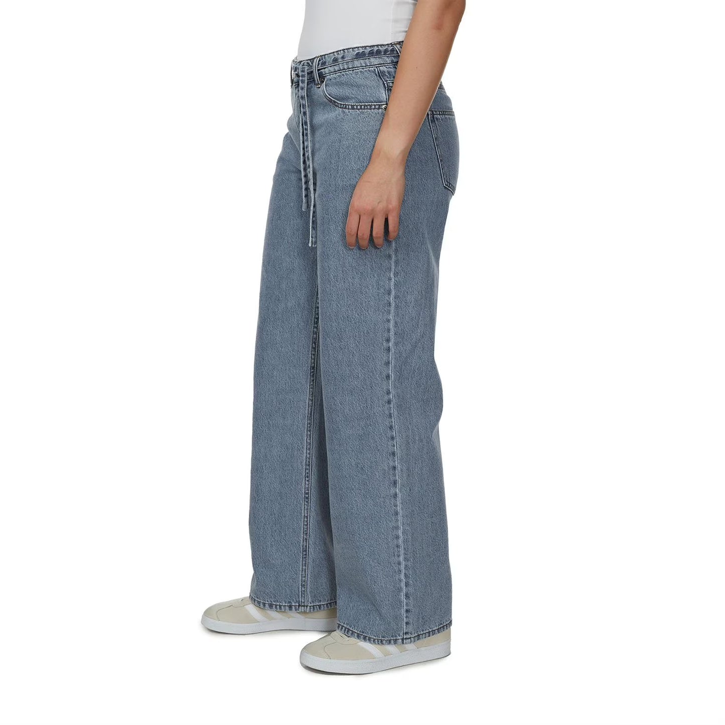Buffalo Jeans Women's Wide Leg Belted Jean