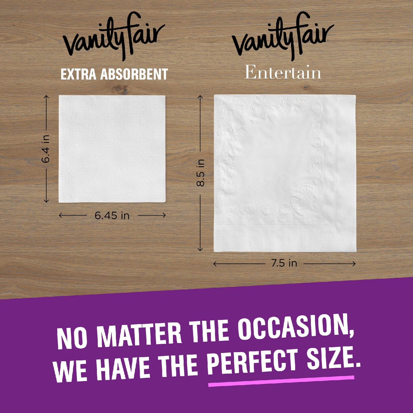 Vanity Fair Extra Absorbent 2-Ply White Paper Napkins, 6 pk., 504 ct.