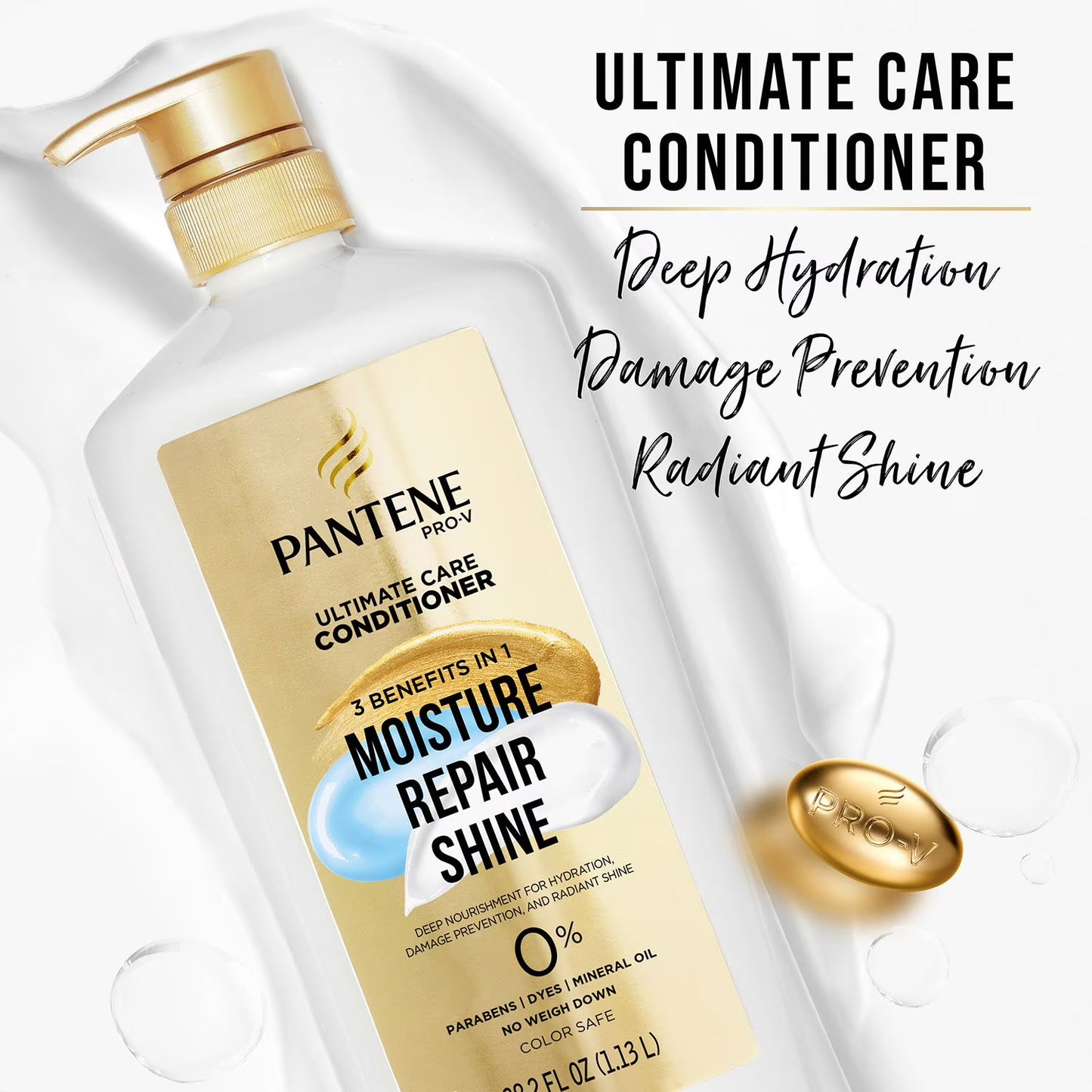 Pantene Pro-V Ultimate Care 3-in-1 Conditioner, 38.2 fl. oz.